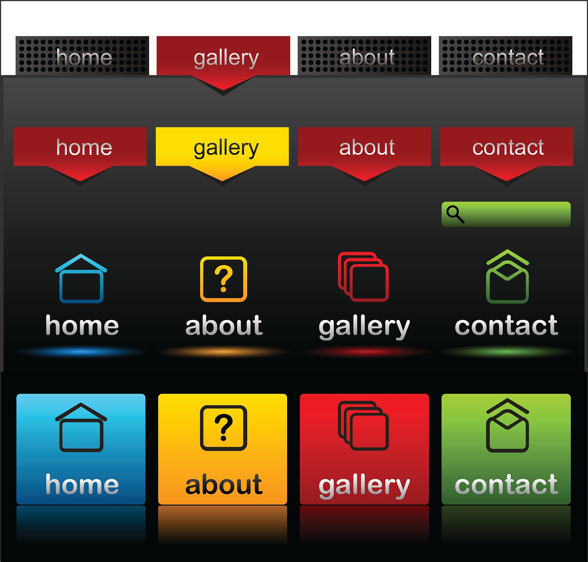 website buttons