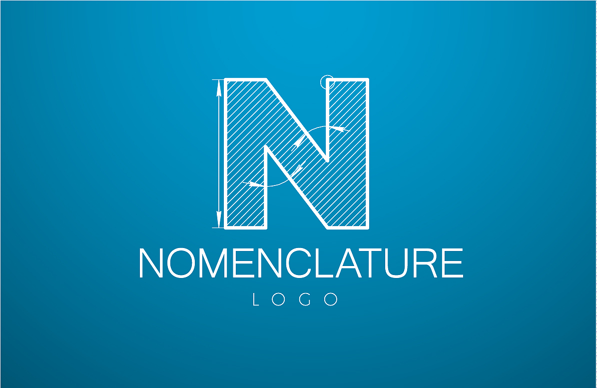logo template letter n in the style of a