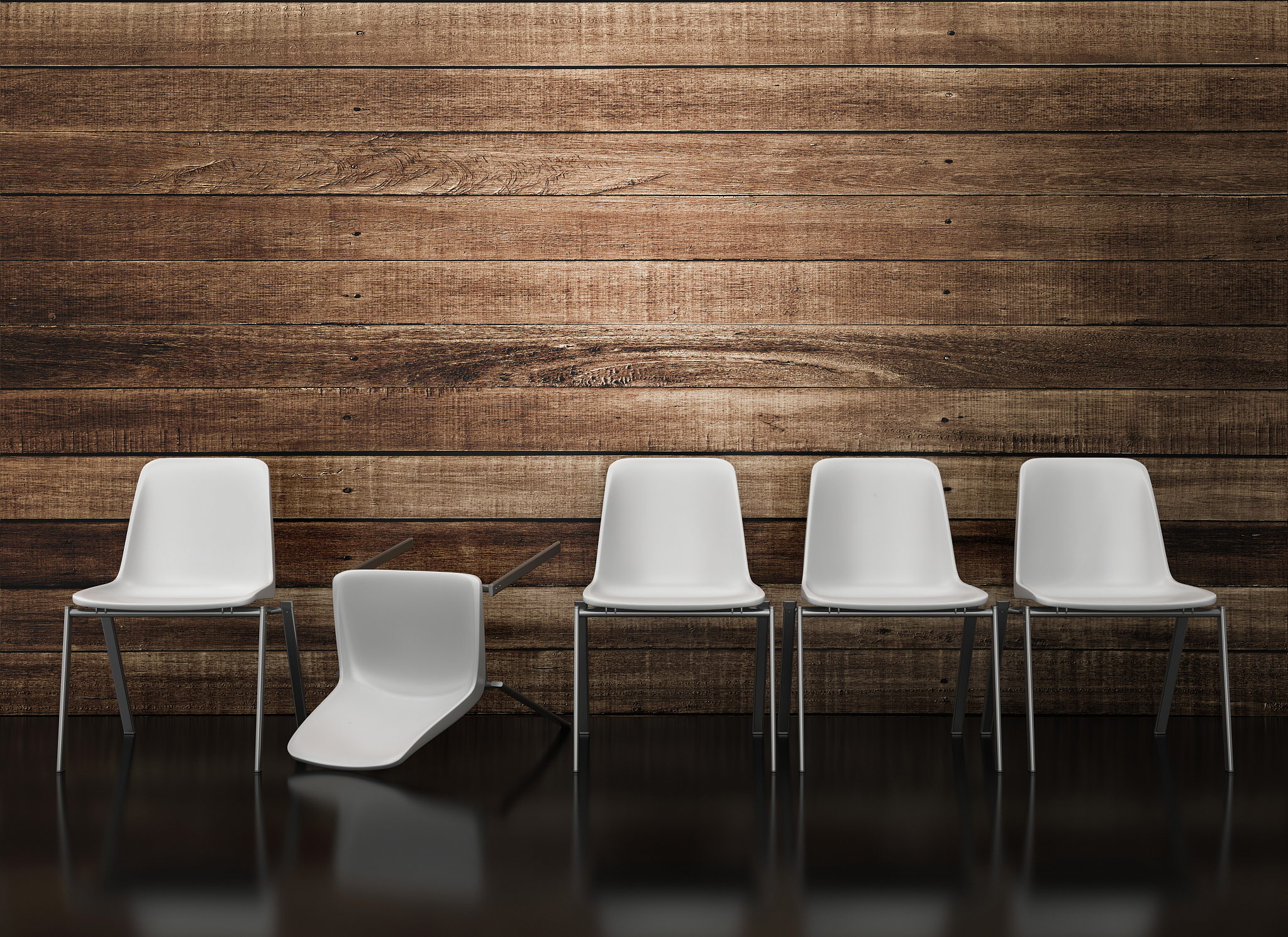 chairs one different - 3d rendering