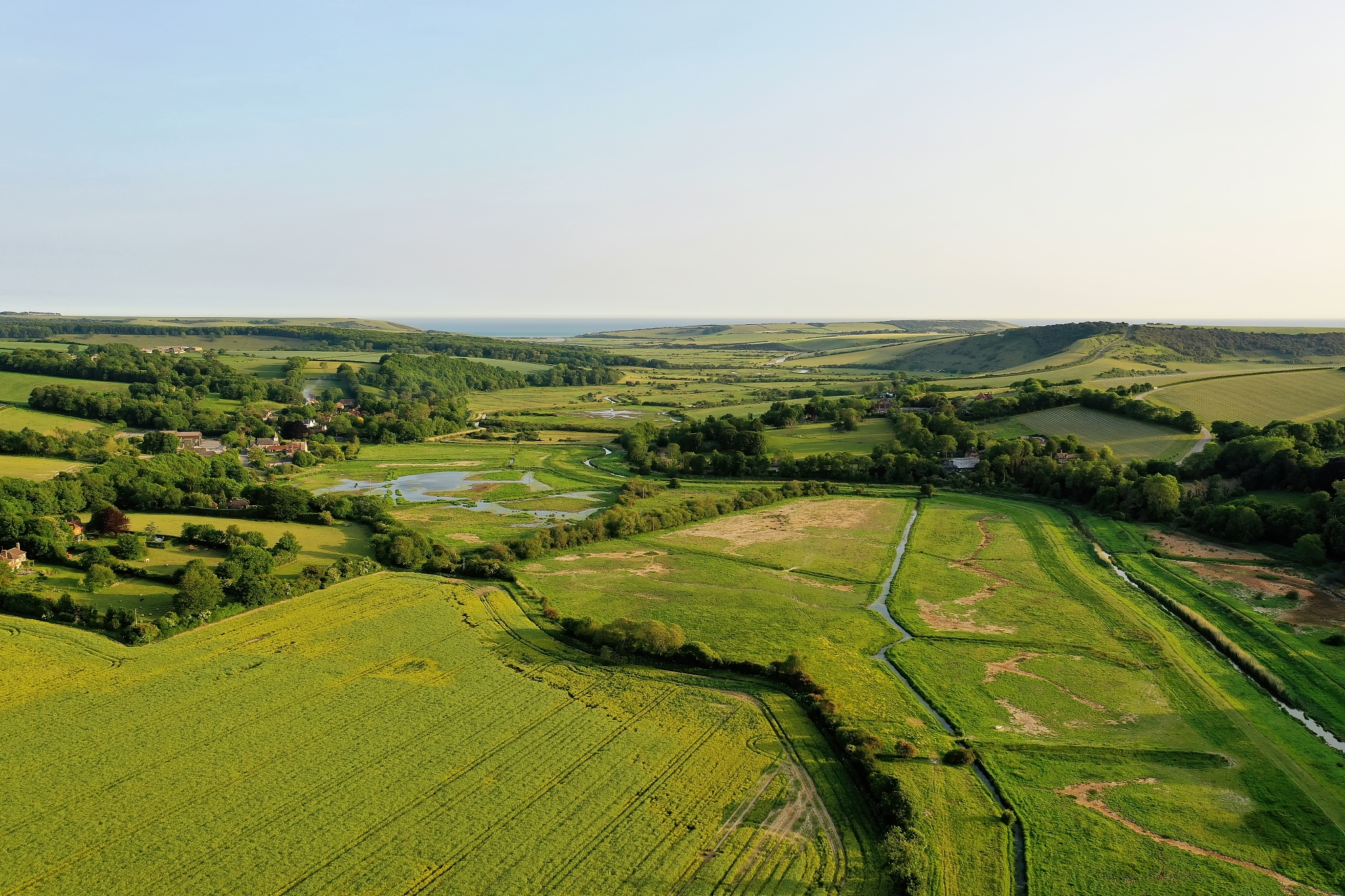 aerial valley view
