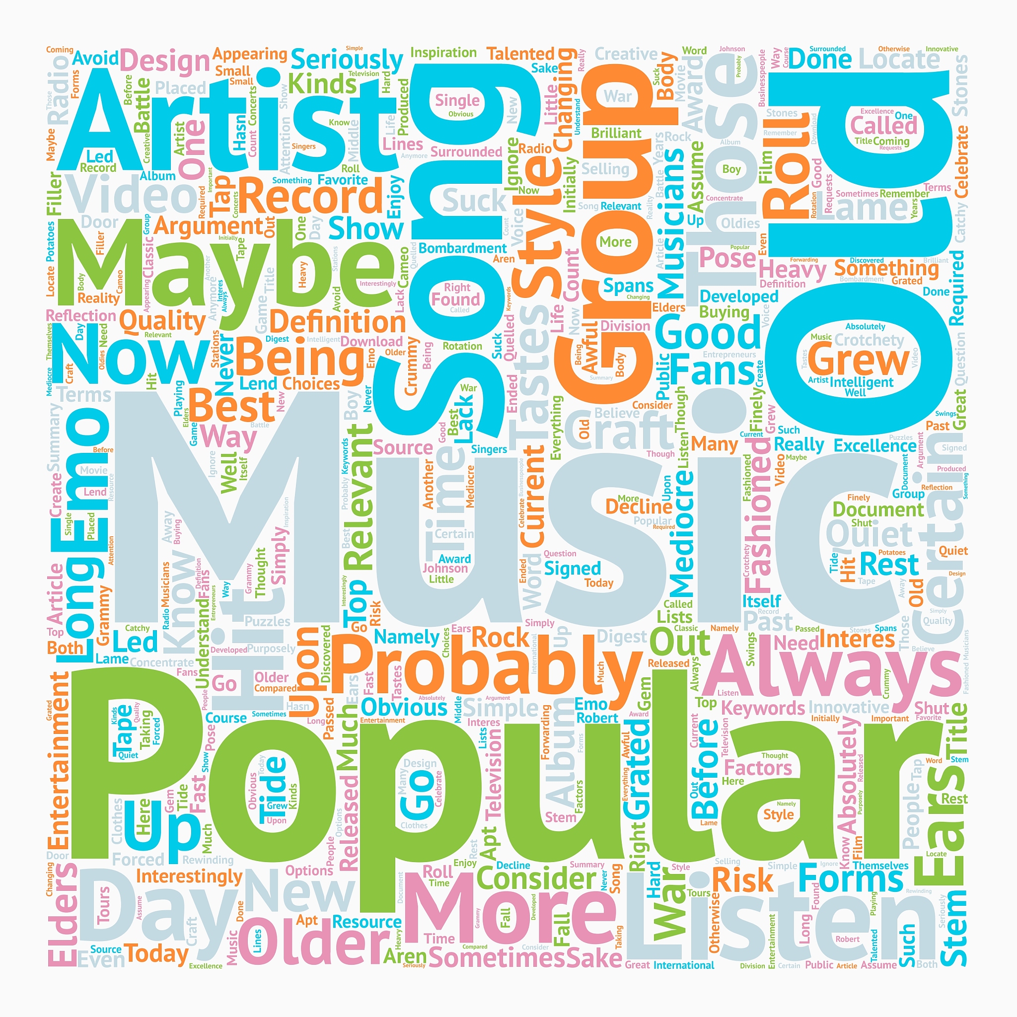 why does new music suck text background wordcloud