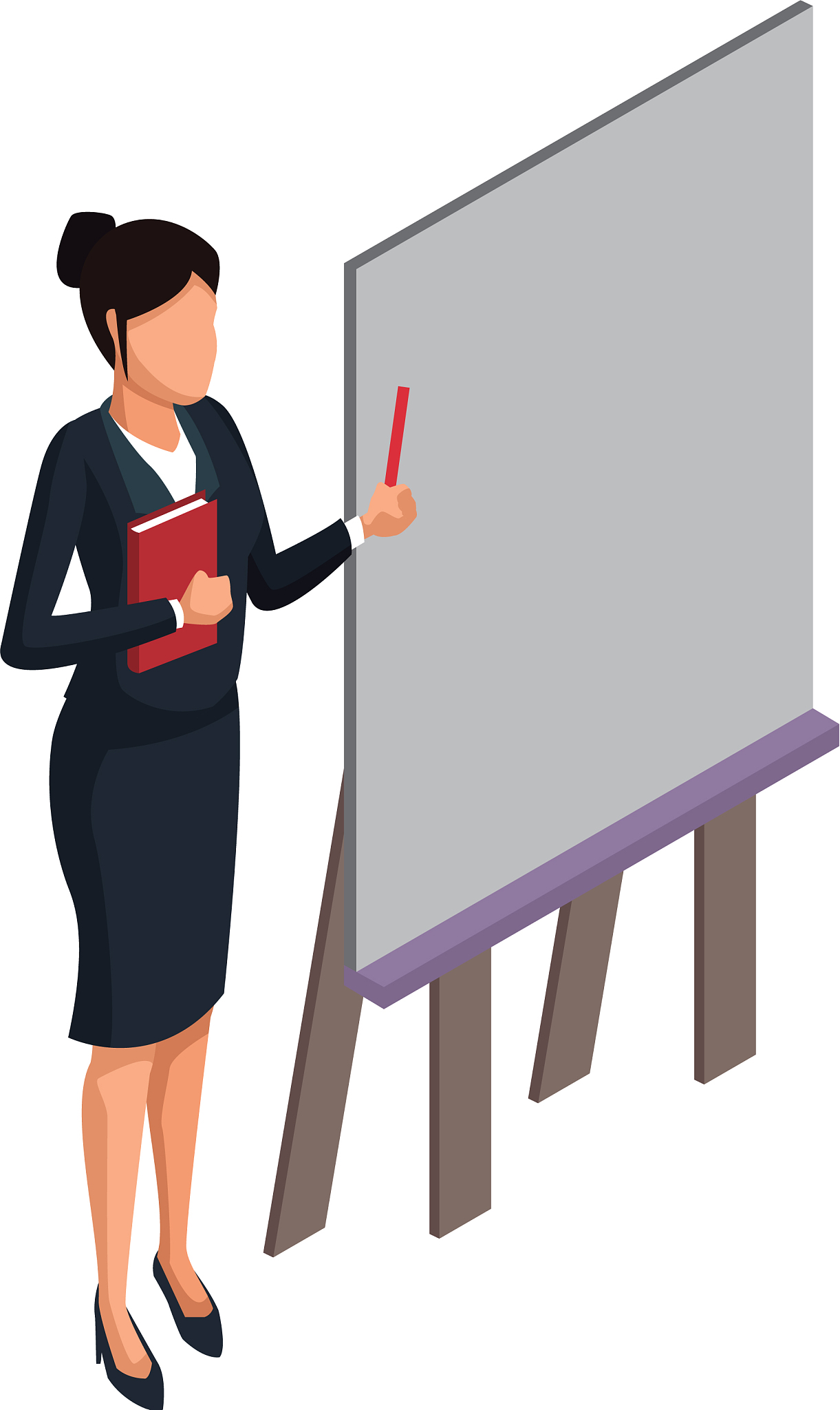 business woman presentation 3d