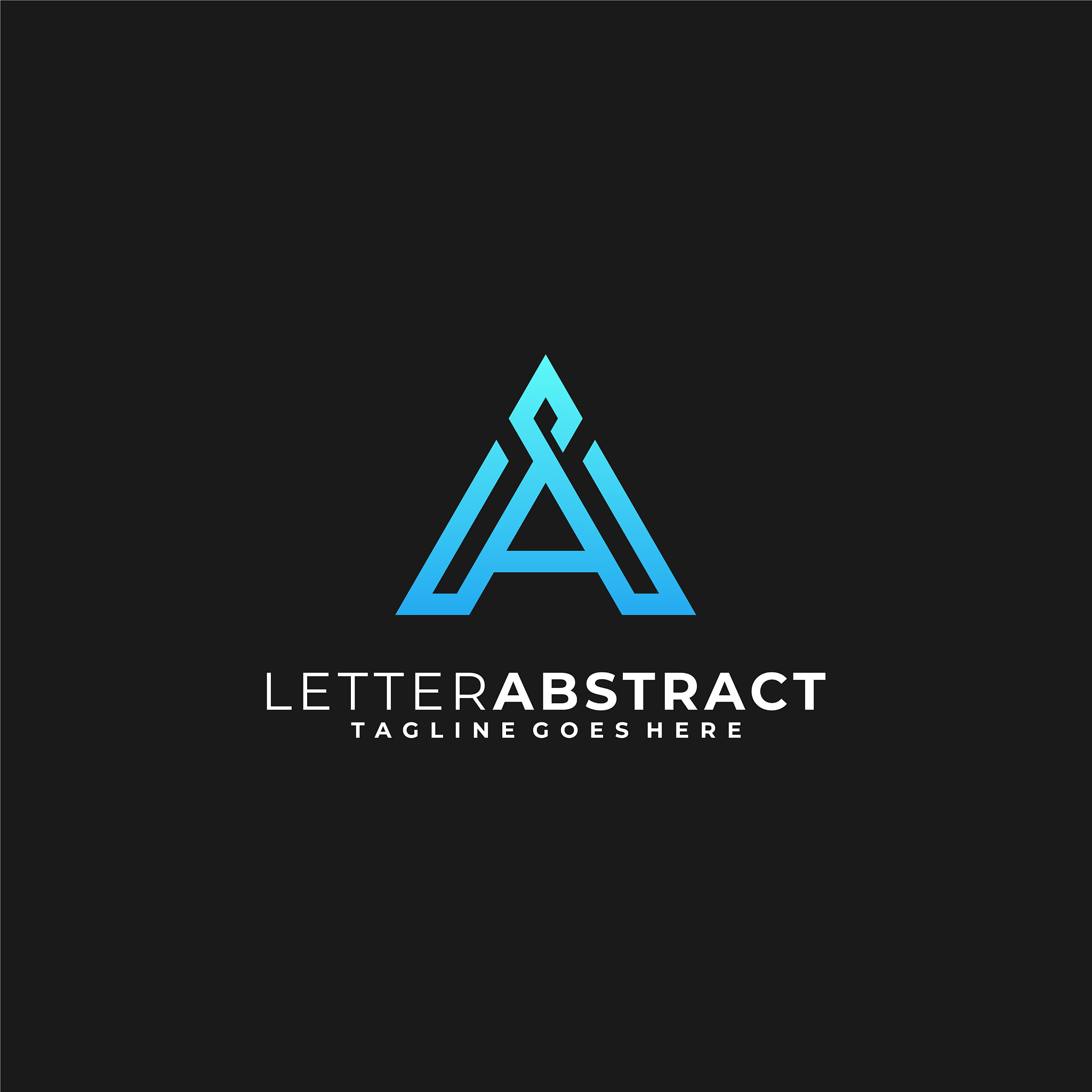 letter a colorful design template
