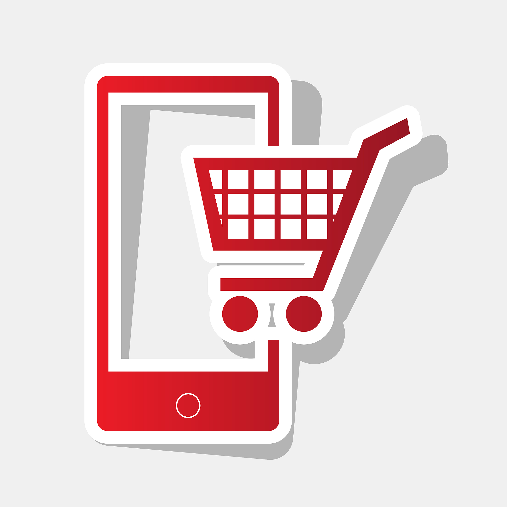 shopping on smart phone sign new year