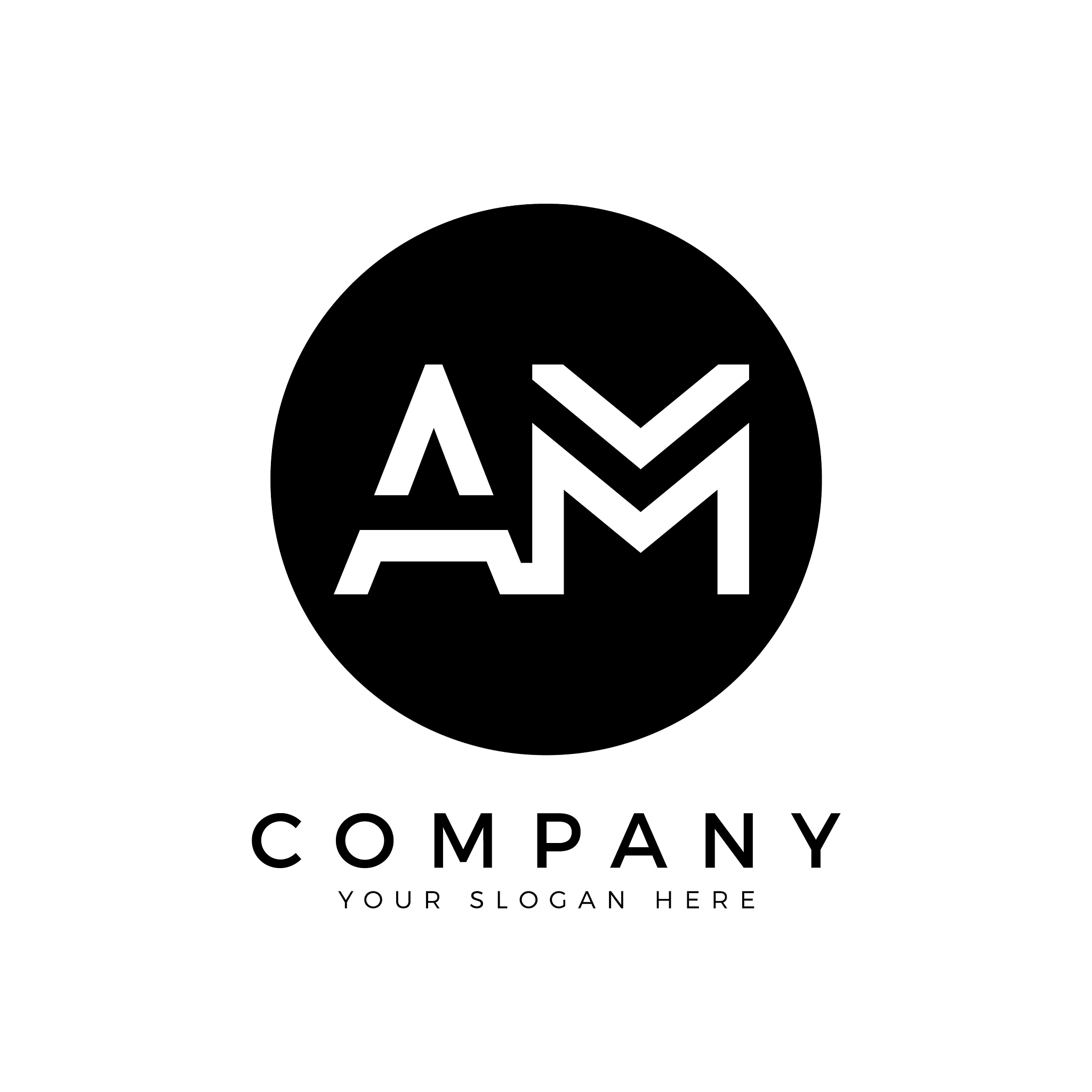 am logo design business typography template