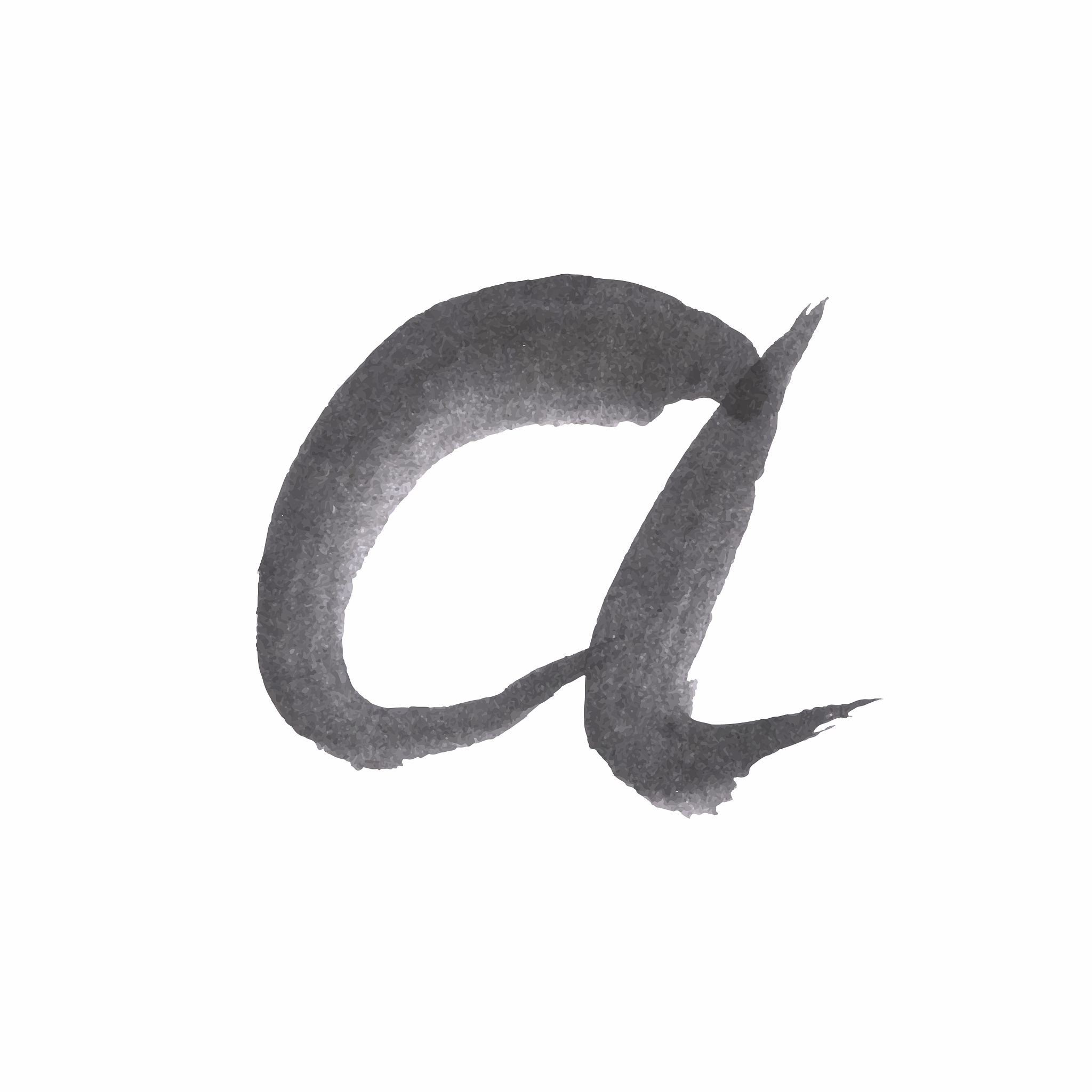 letter a written with black ink