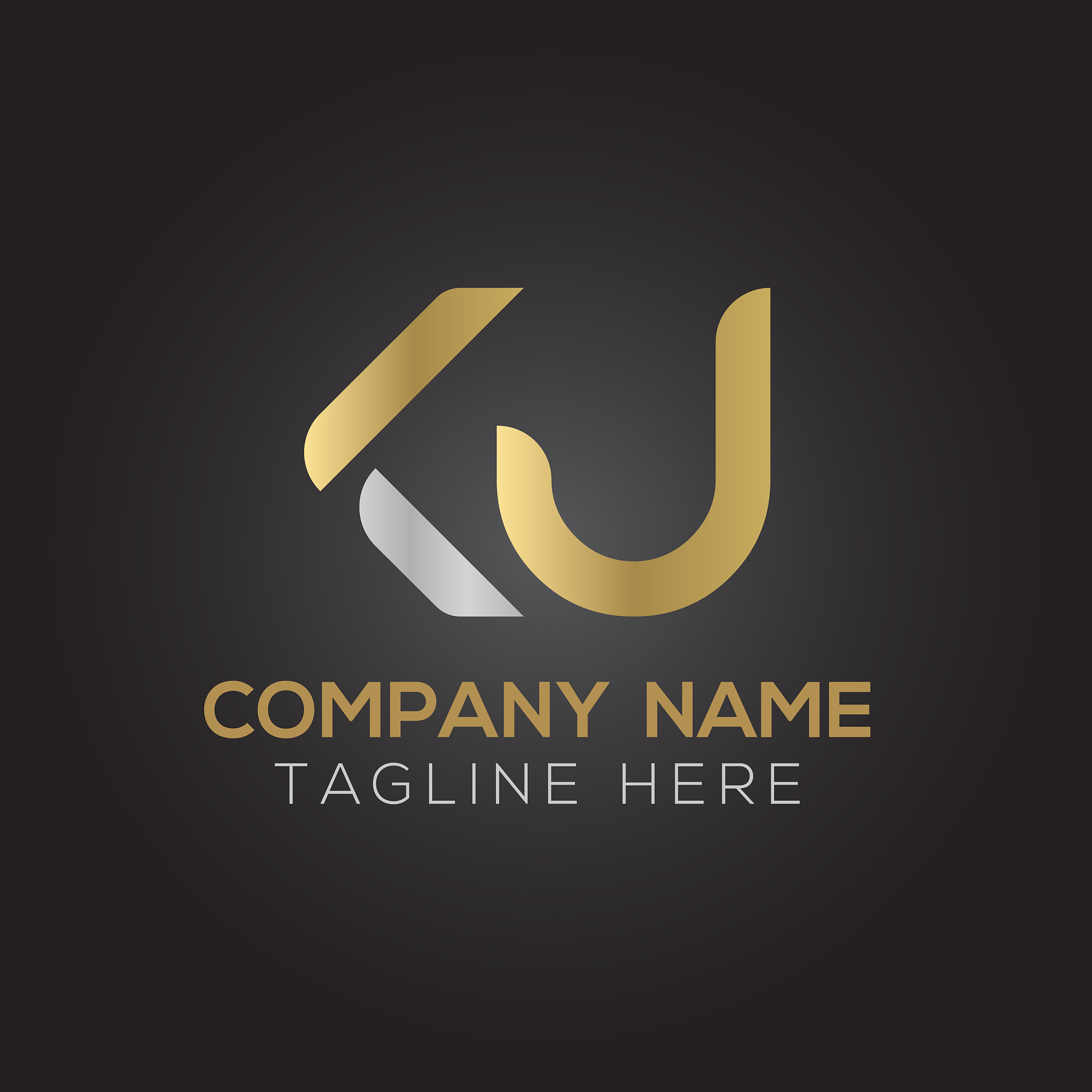 initial alphabet ku logo design template abstract