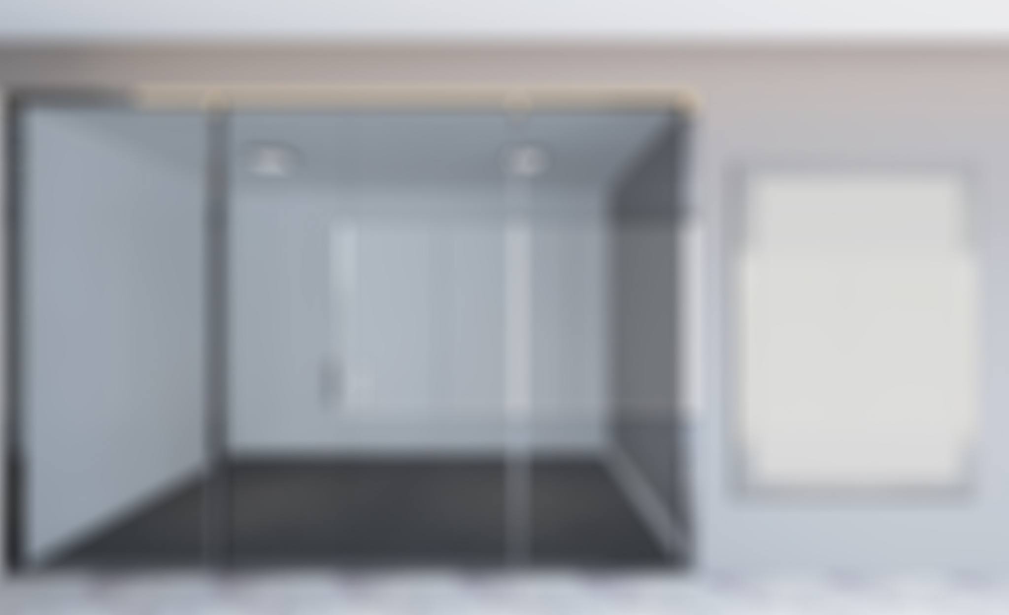 empty interior on a blurred background