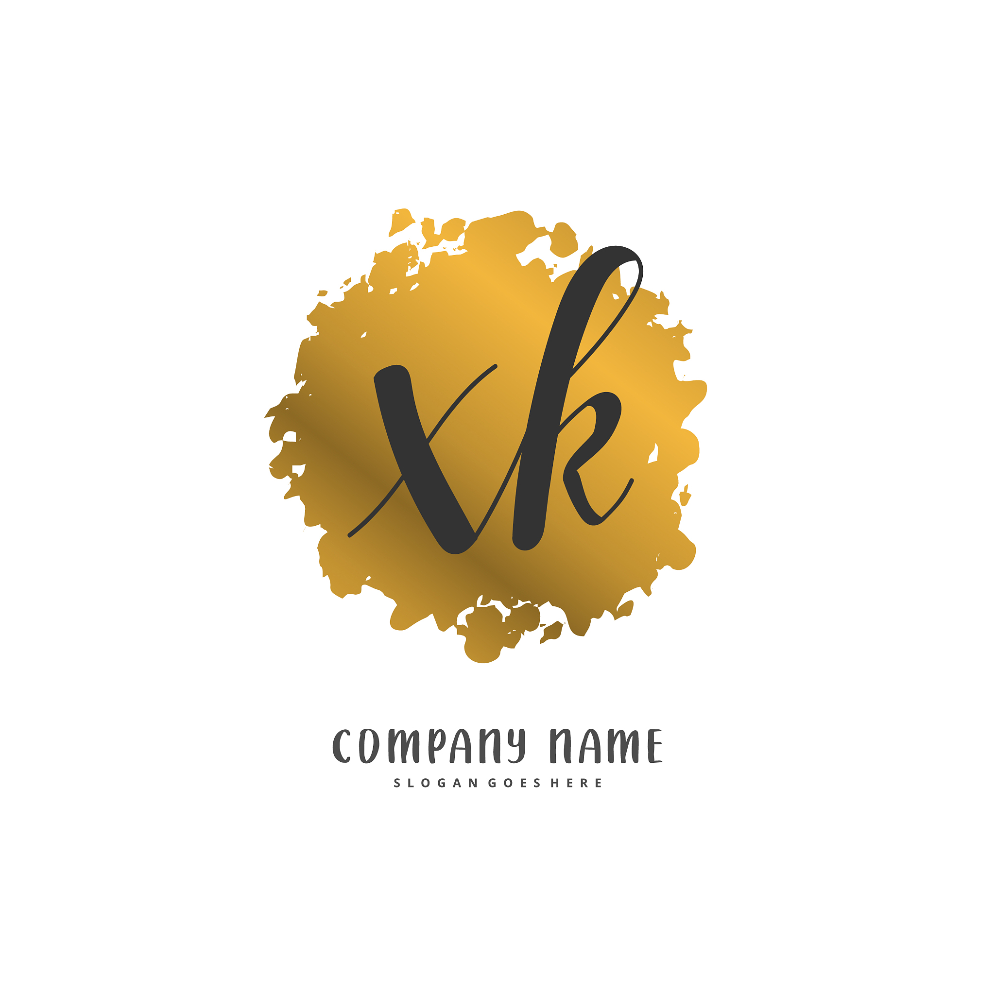 x k xk initial handwriting and signature logo