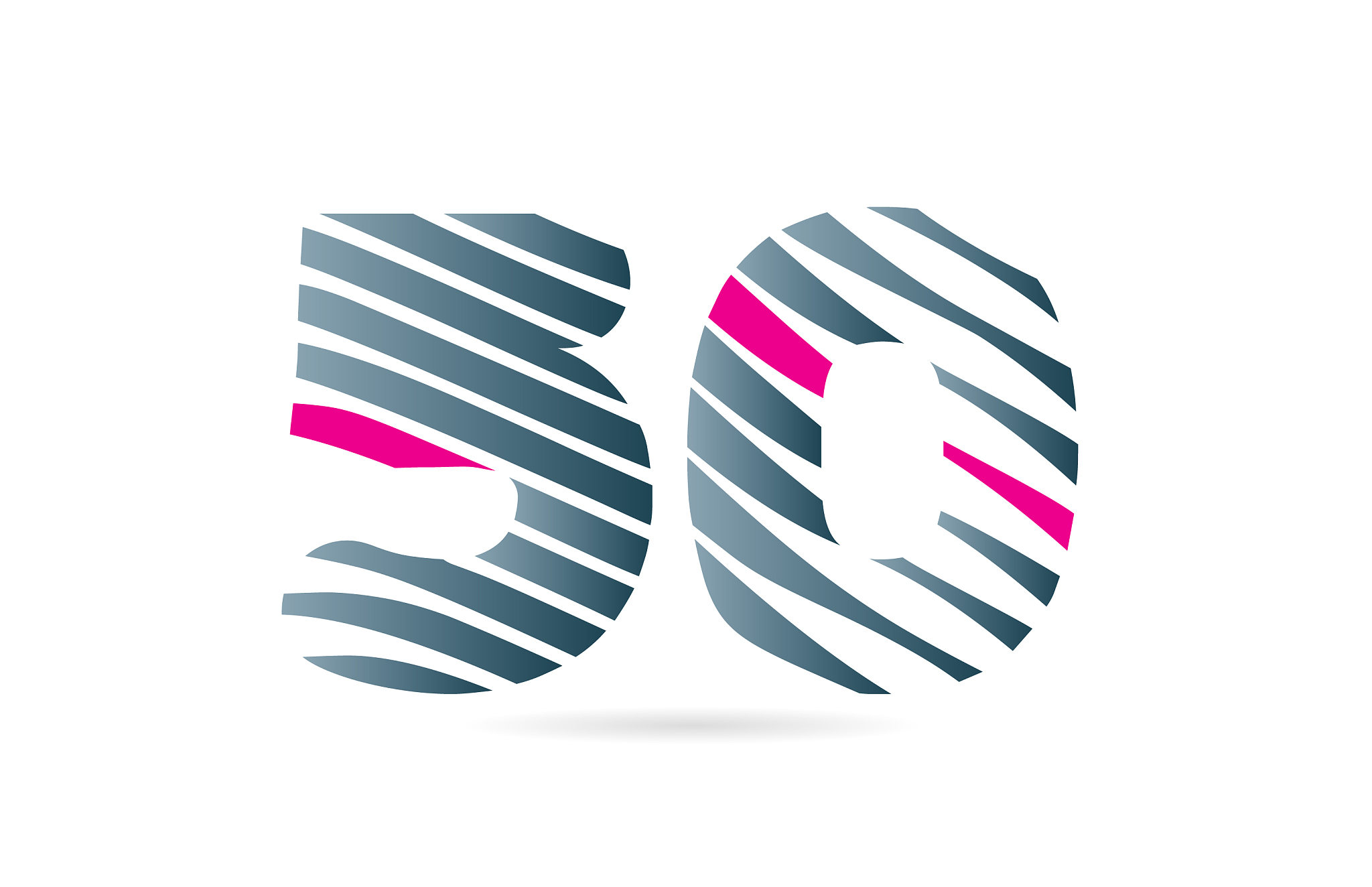 number 50 logo icon design typography