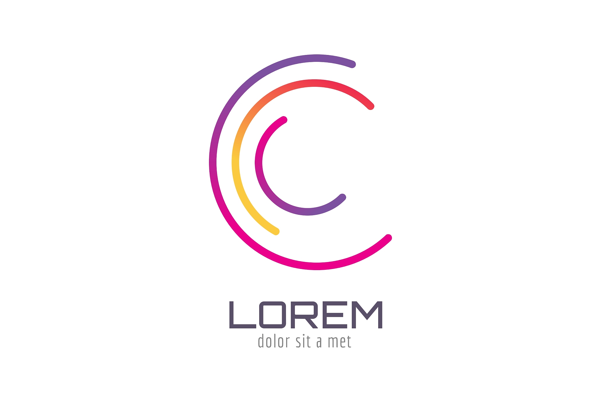 logo template abstract circle shape and
