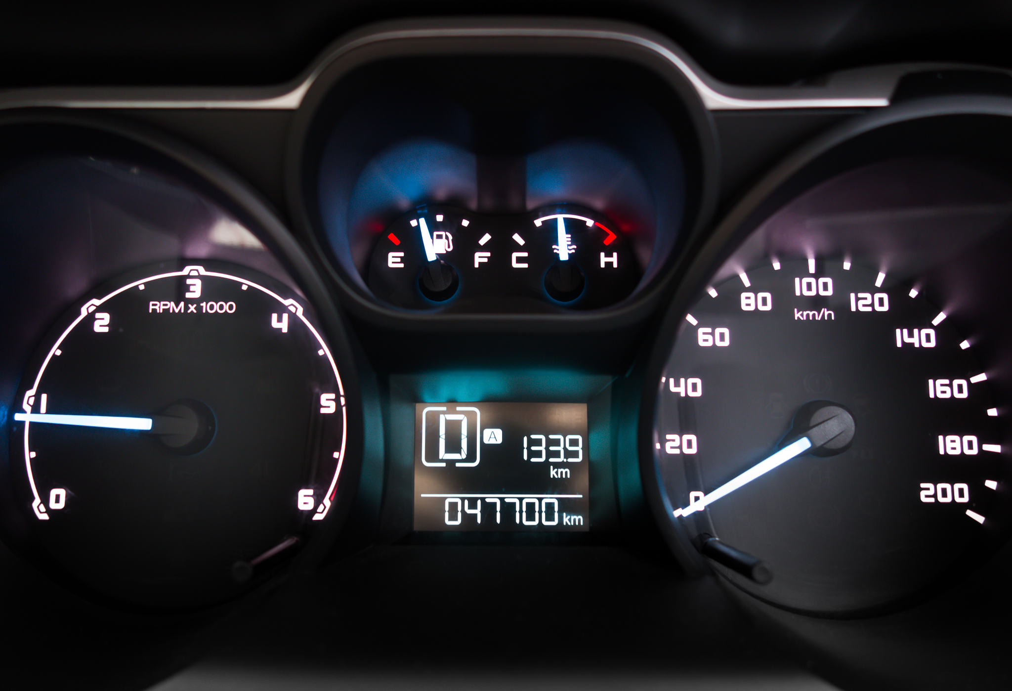 modern luxury sport car. speed control dashboard