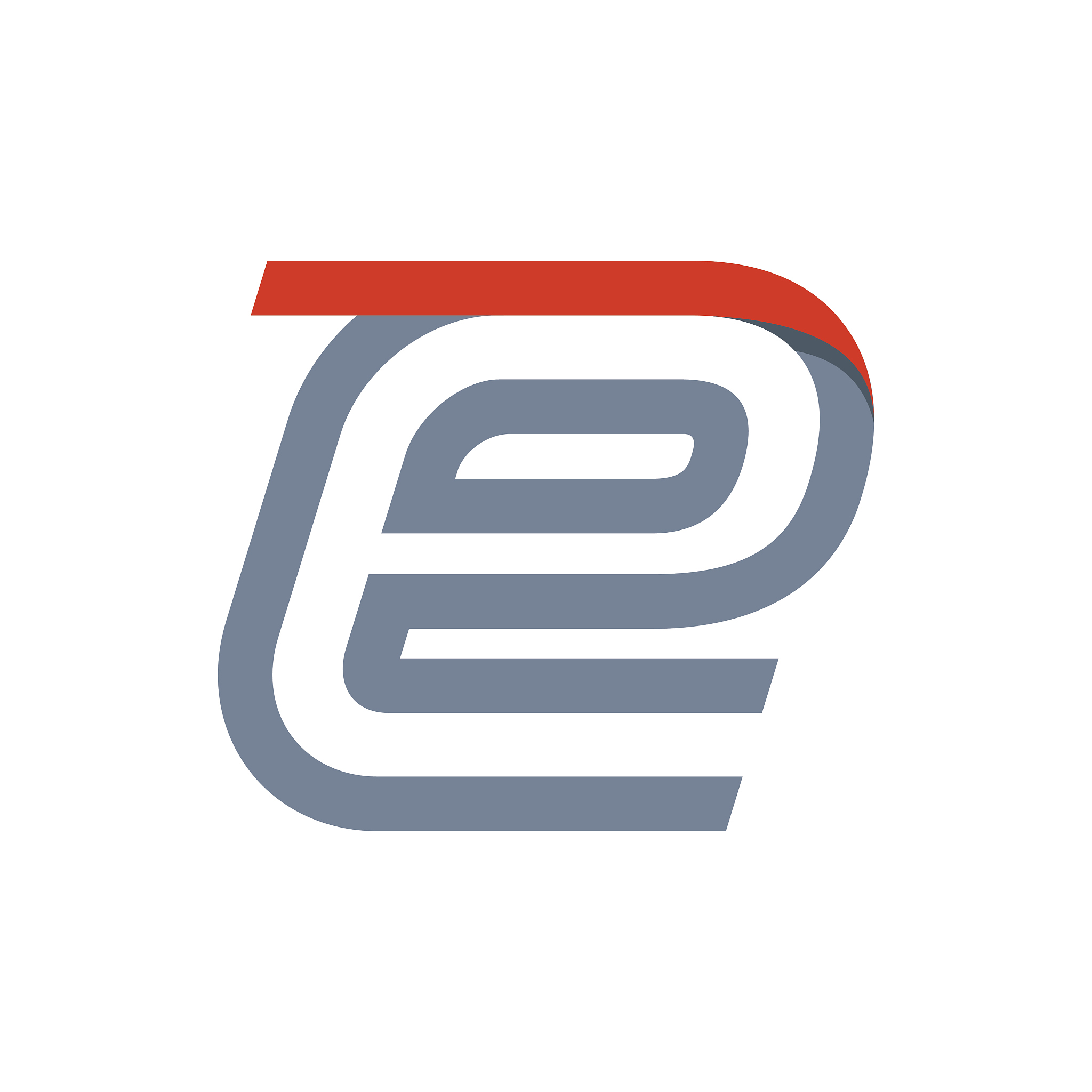 e letter fast speed icon.