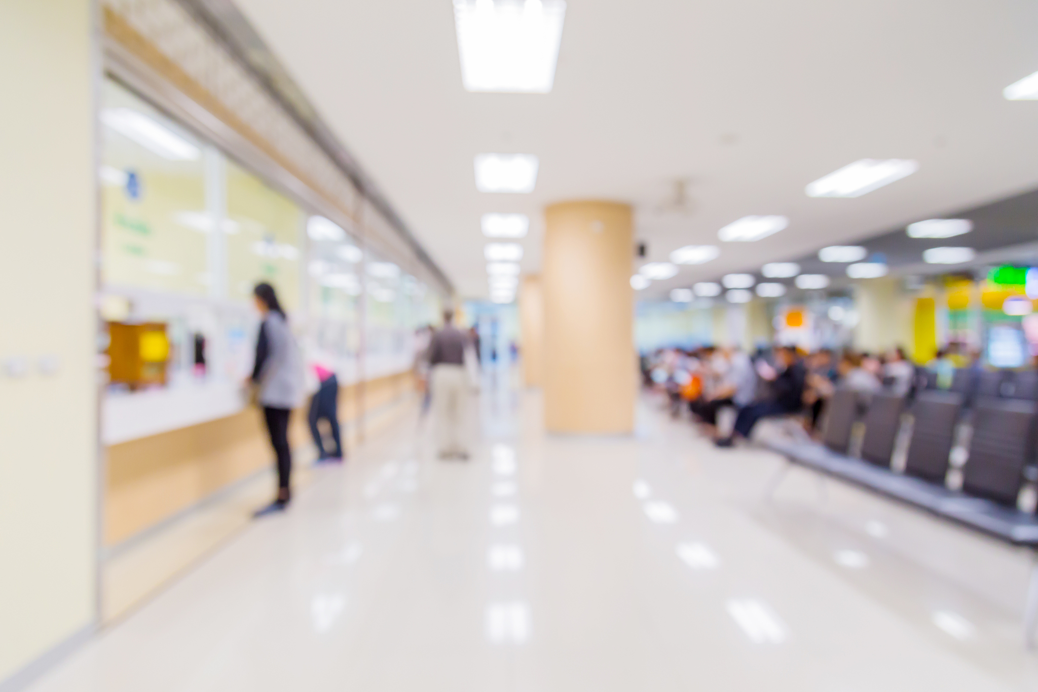 blur image background  of waiting area in hospital or clinic