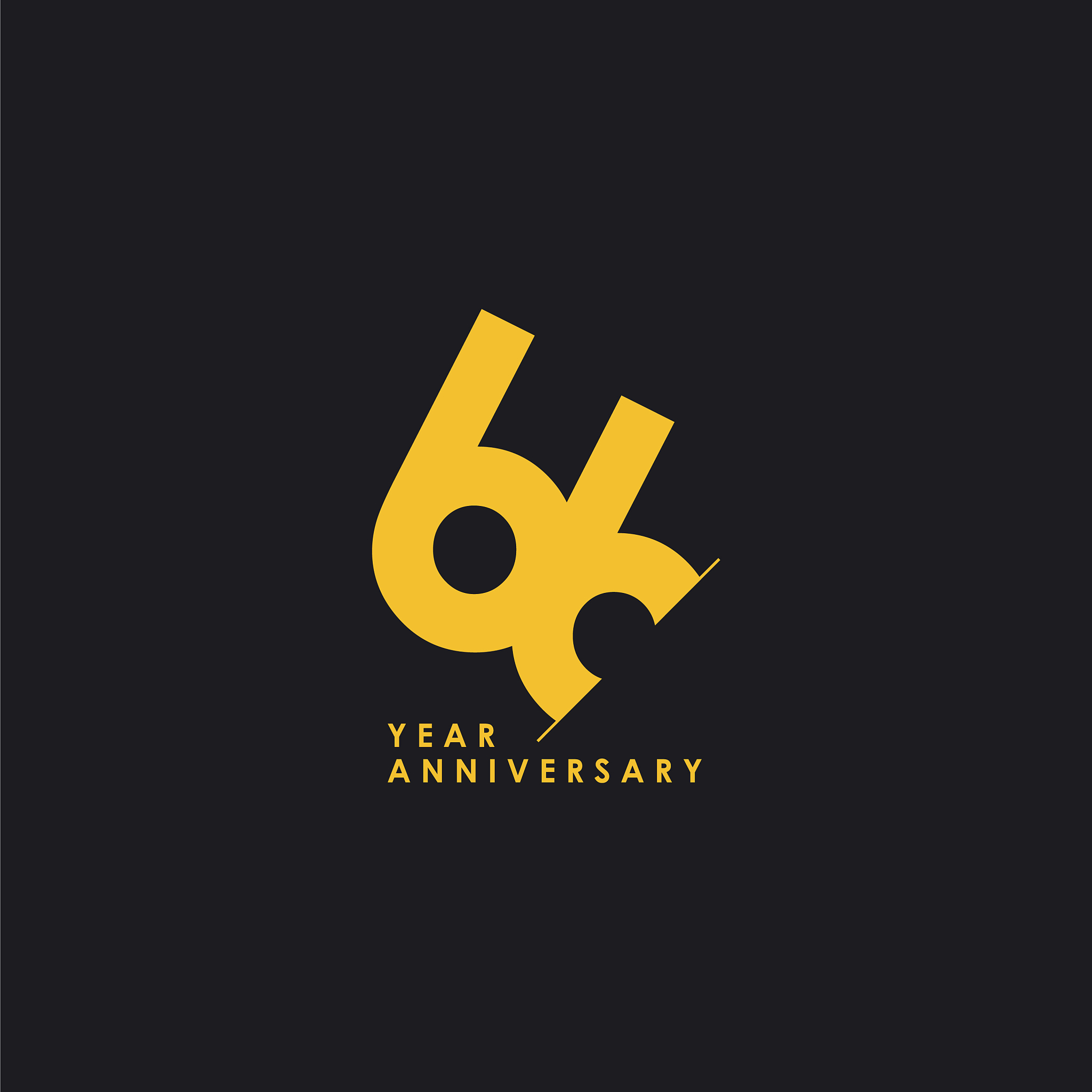 66 years anniversary template design