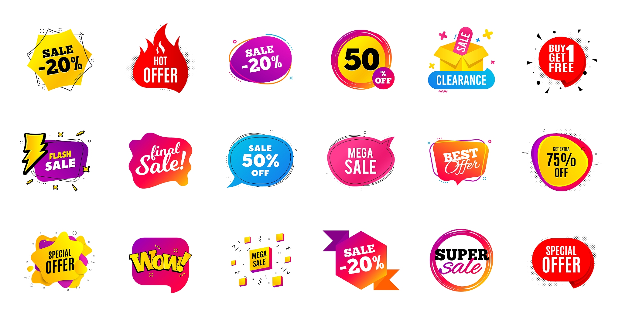 sale offer banner. discounts price tags. coupon promotion templa