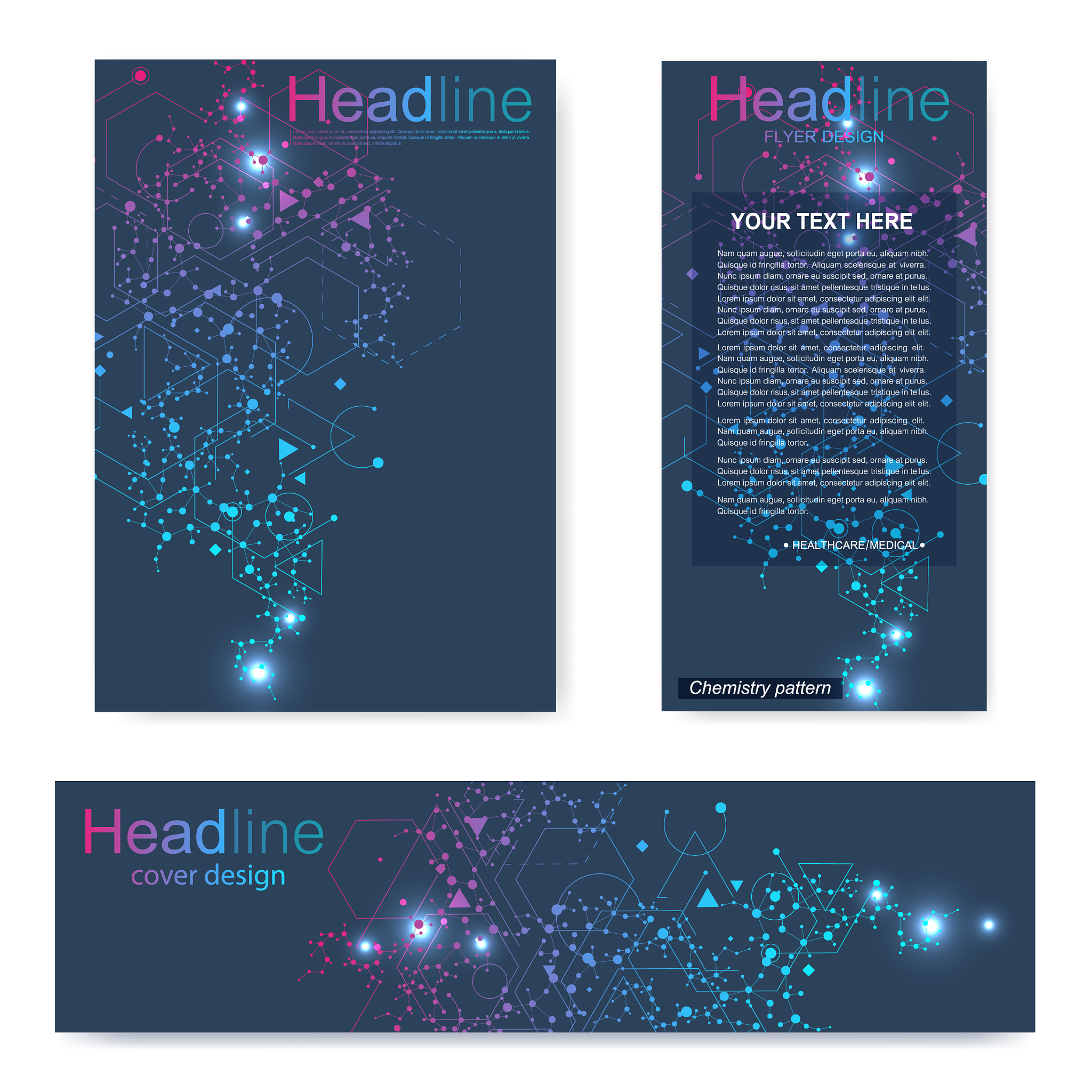 set flyer brochure size a4 templatebanner
