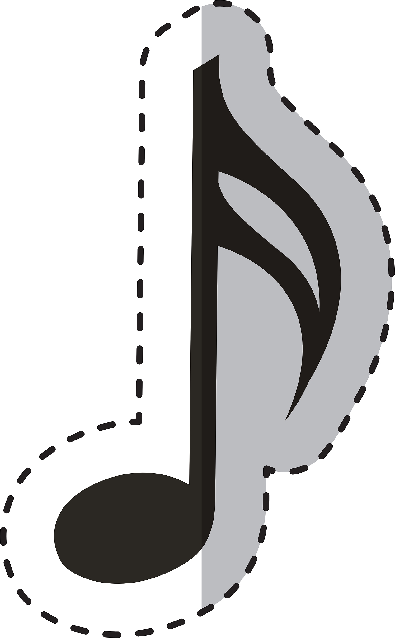music note isolated icon