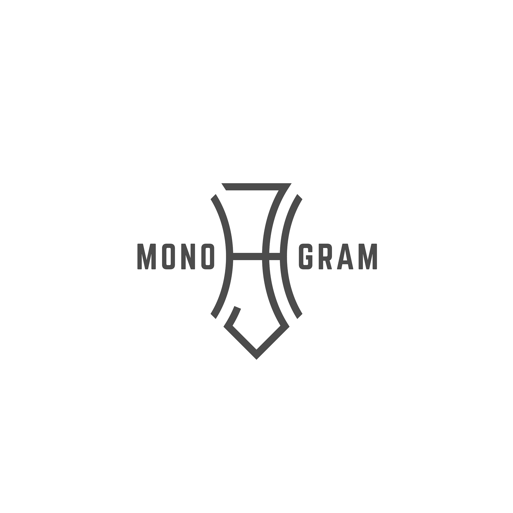 geometric monogram hj