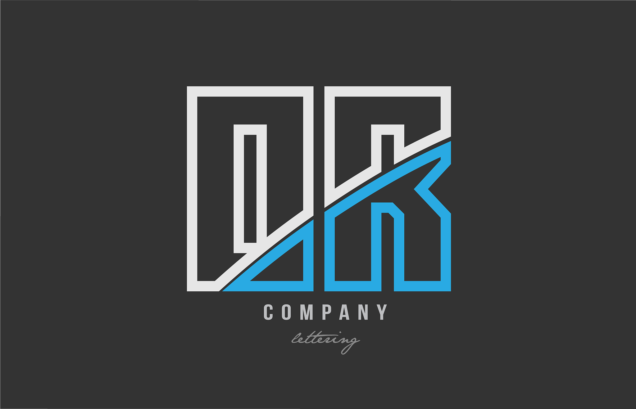 white blue alphabet letter or o r logo icon design