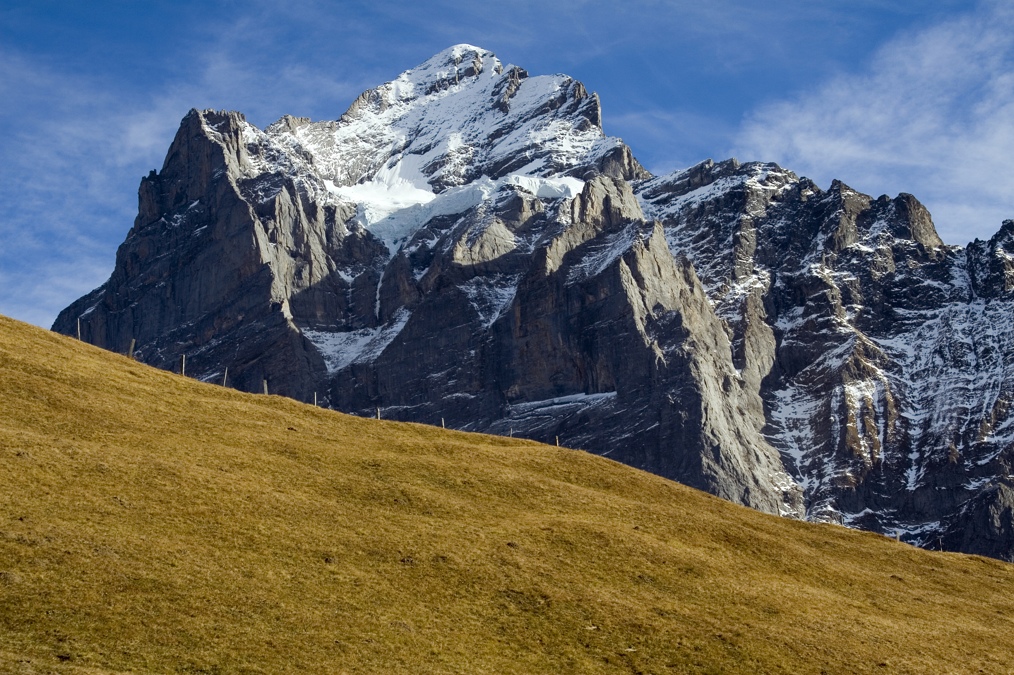 the peak of wetterhorn.