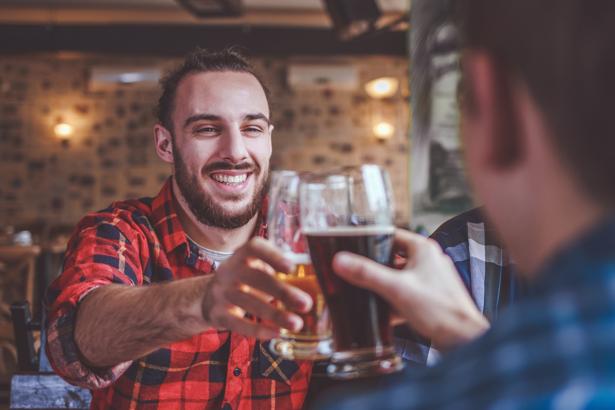 drinking craft beer