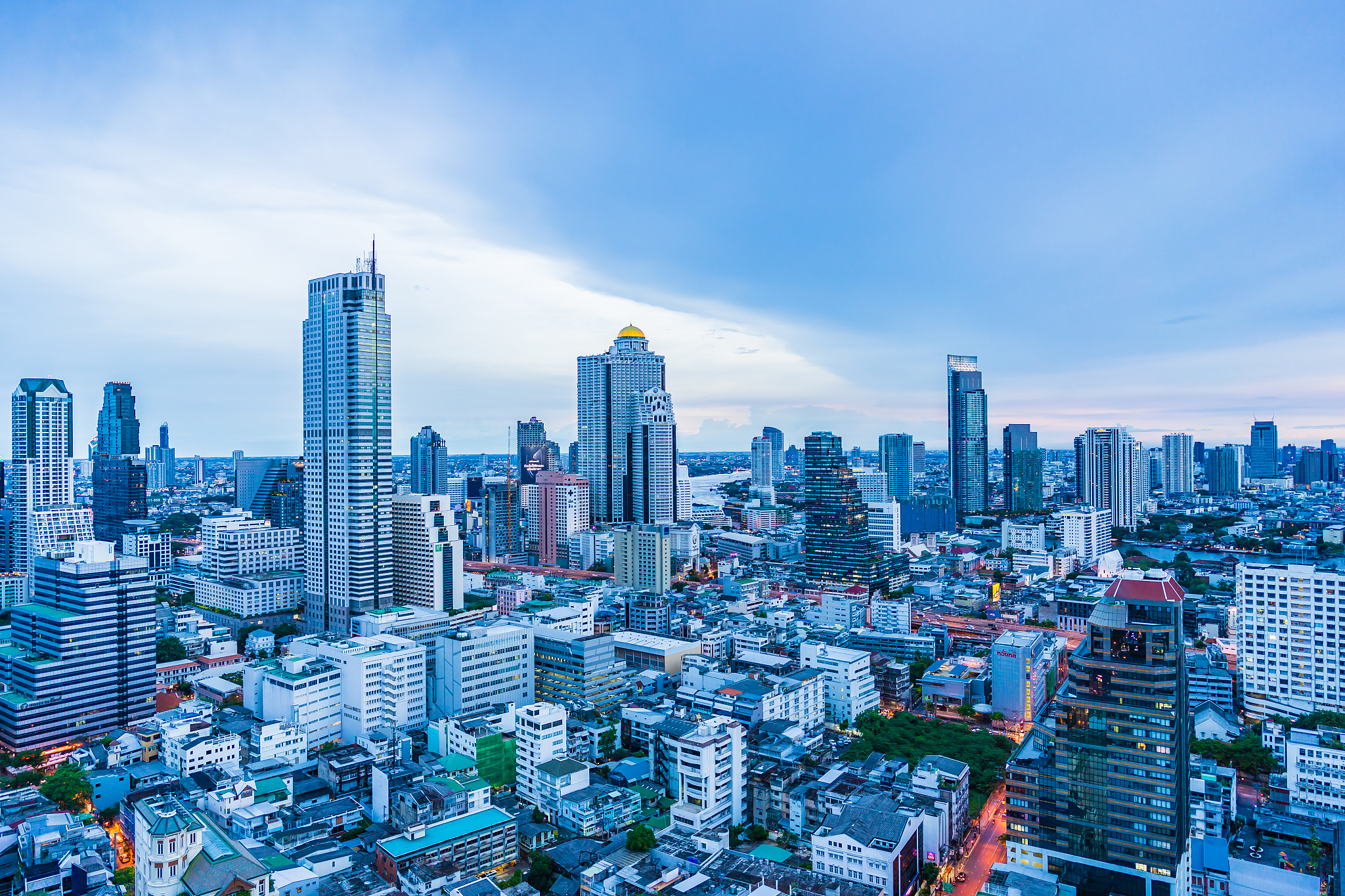 bangkok, thailand - 25 june 2020 : beautiful architecture buildi