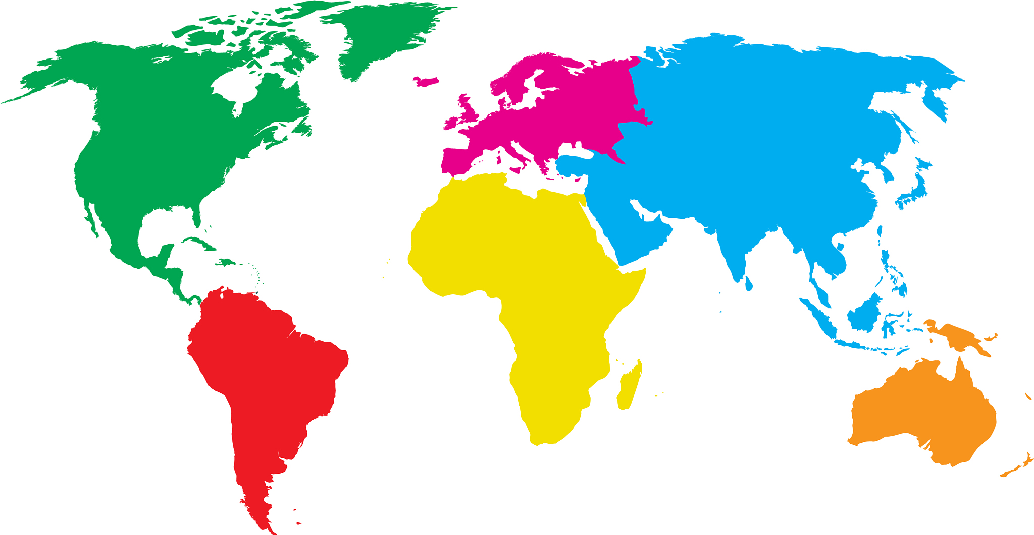 colourful world map