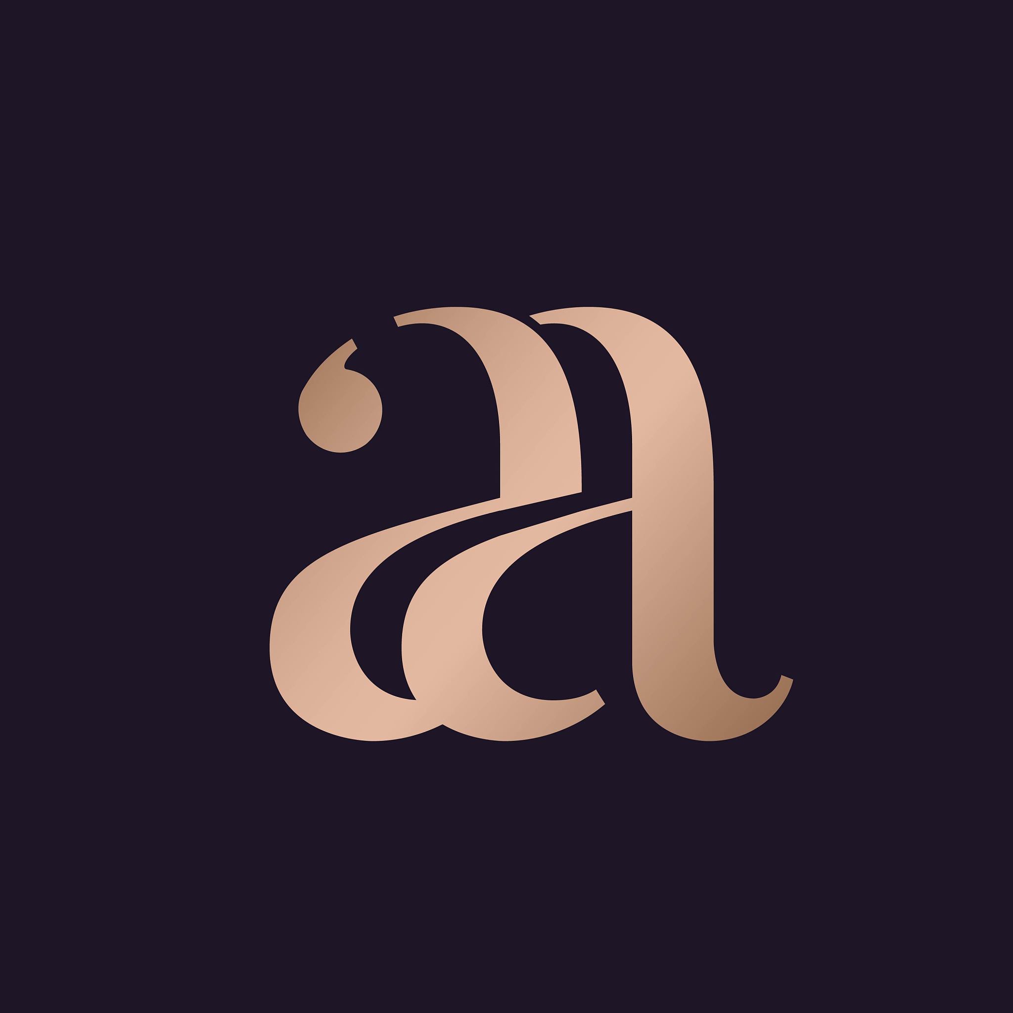 aa monogram logo.abstract typographic icon.lowercase lettering s