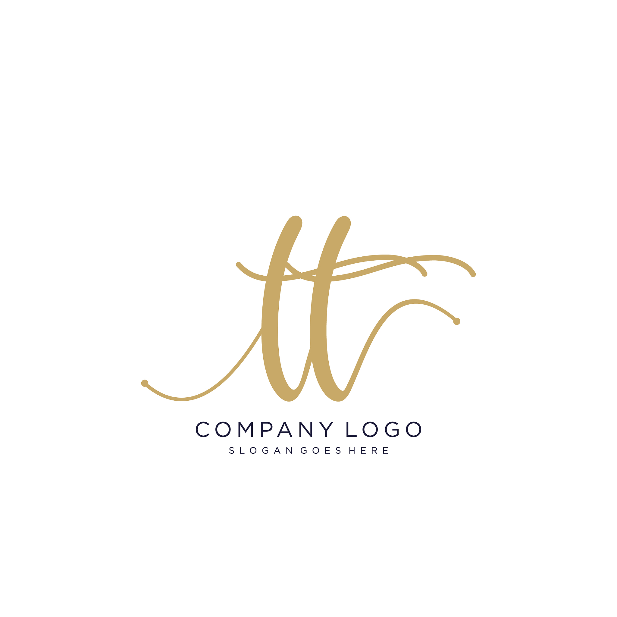 tt initial handwriting logo design