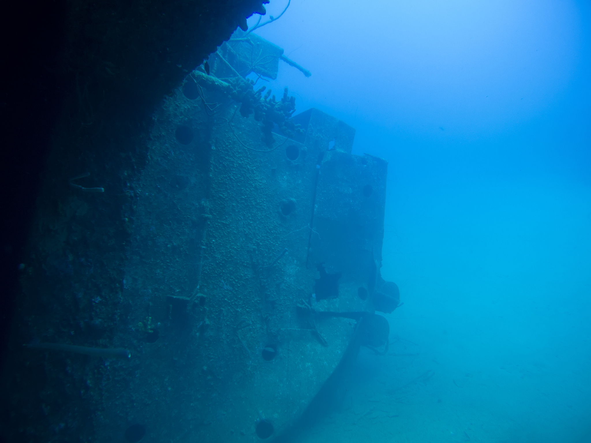 ship wreck in the caribbean sea