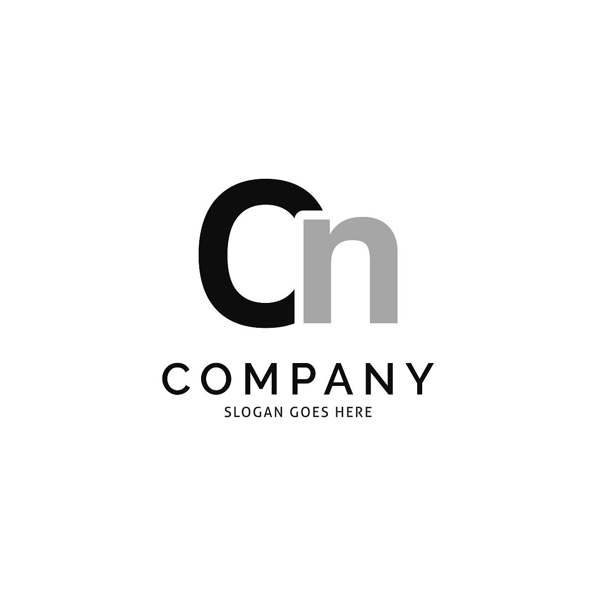 图标矢量符号设计模板元素的首字母