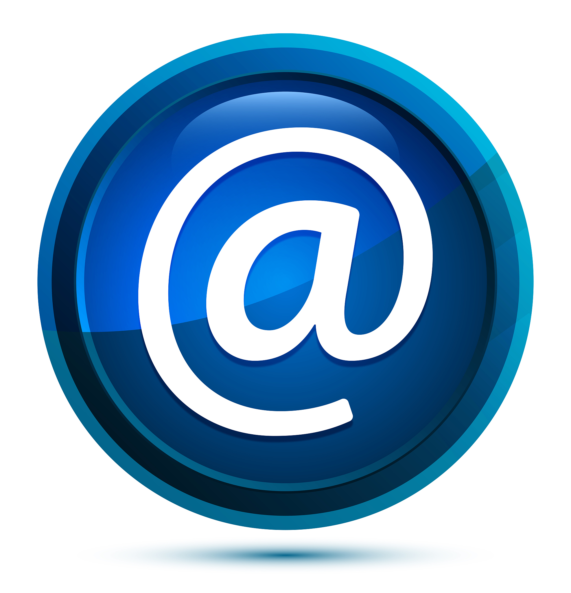 email address icon elegant blue round button illustration