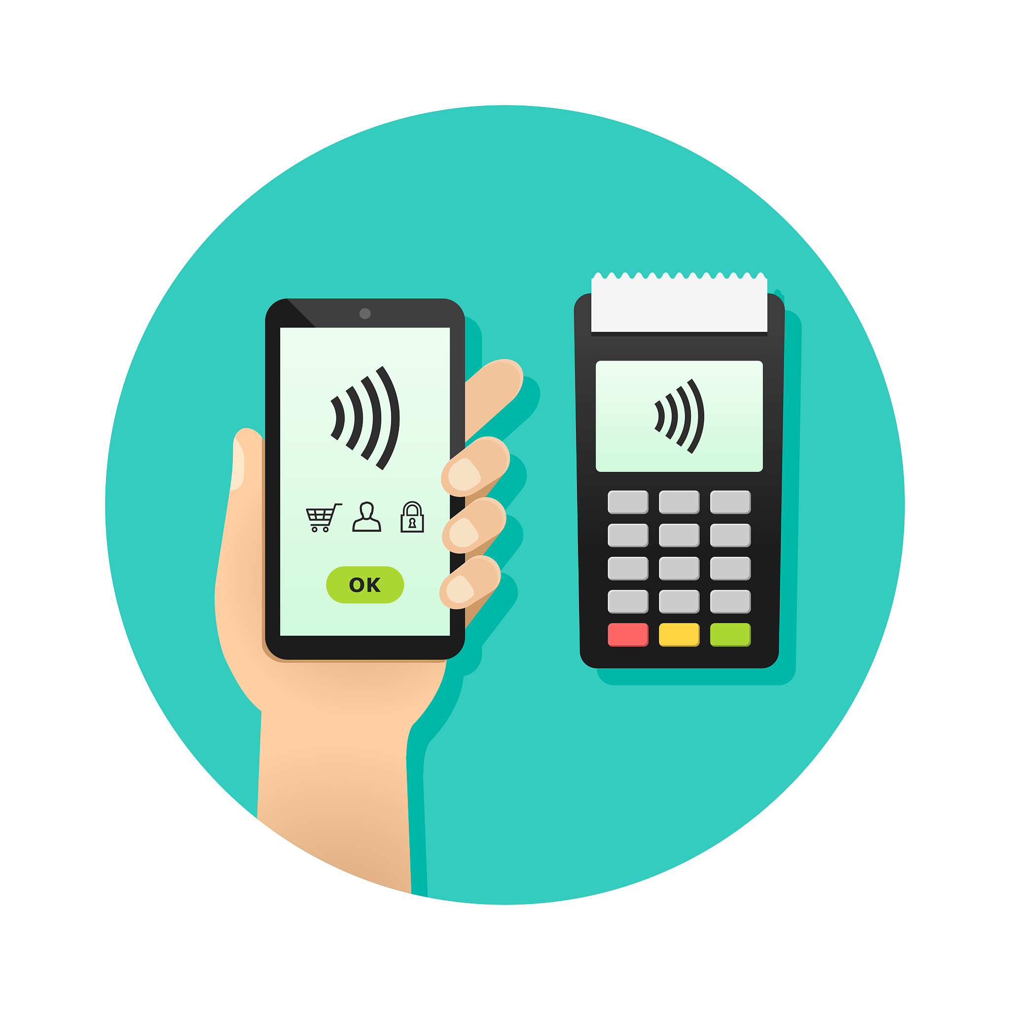 mobile payment and nfc technology concept