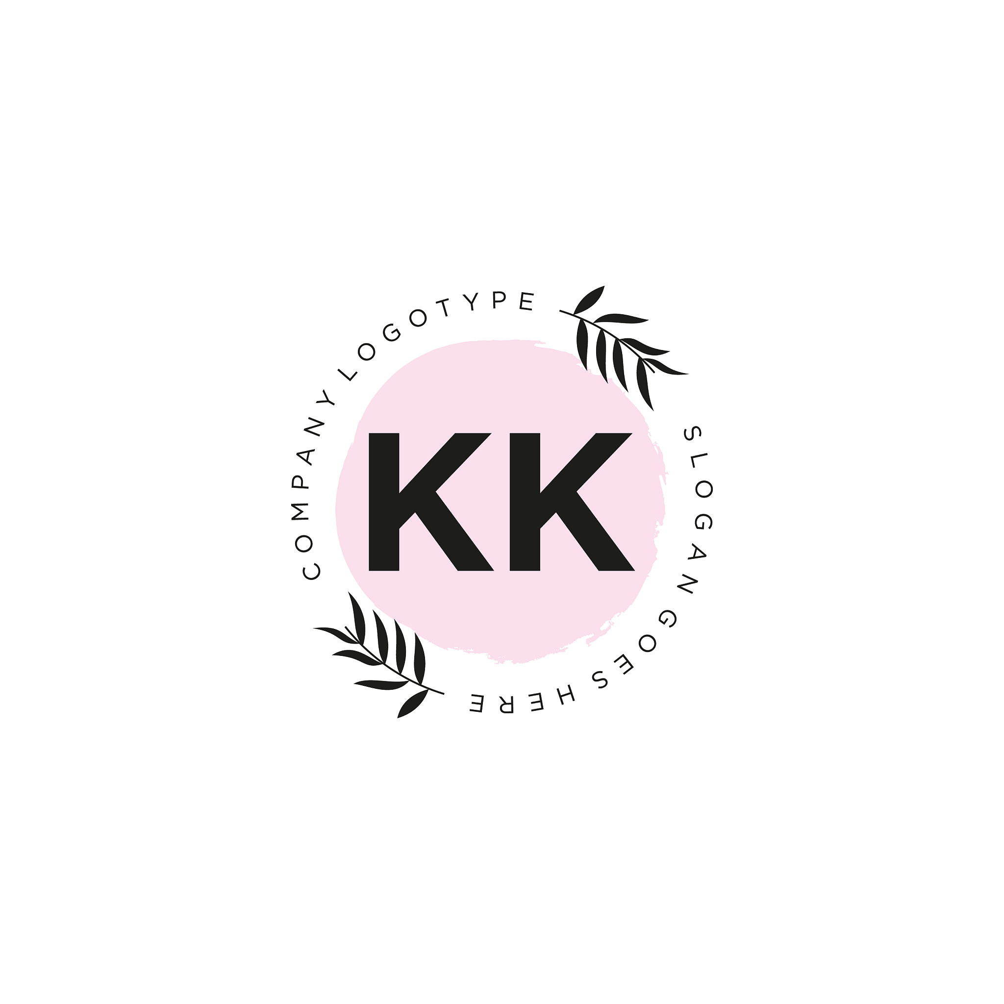 kk letter logo icon design template elements