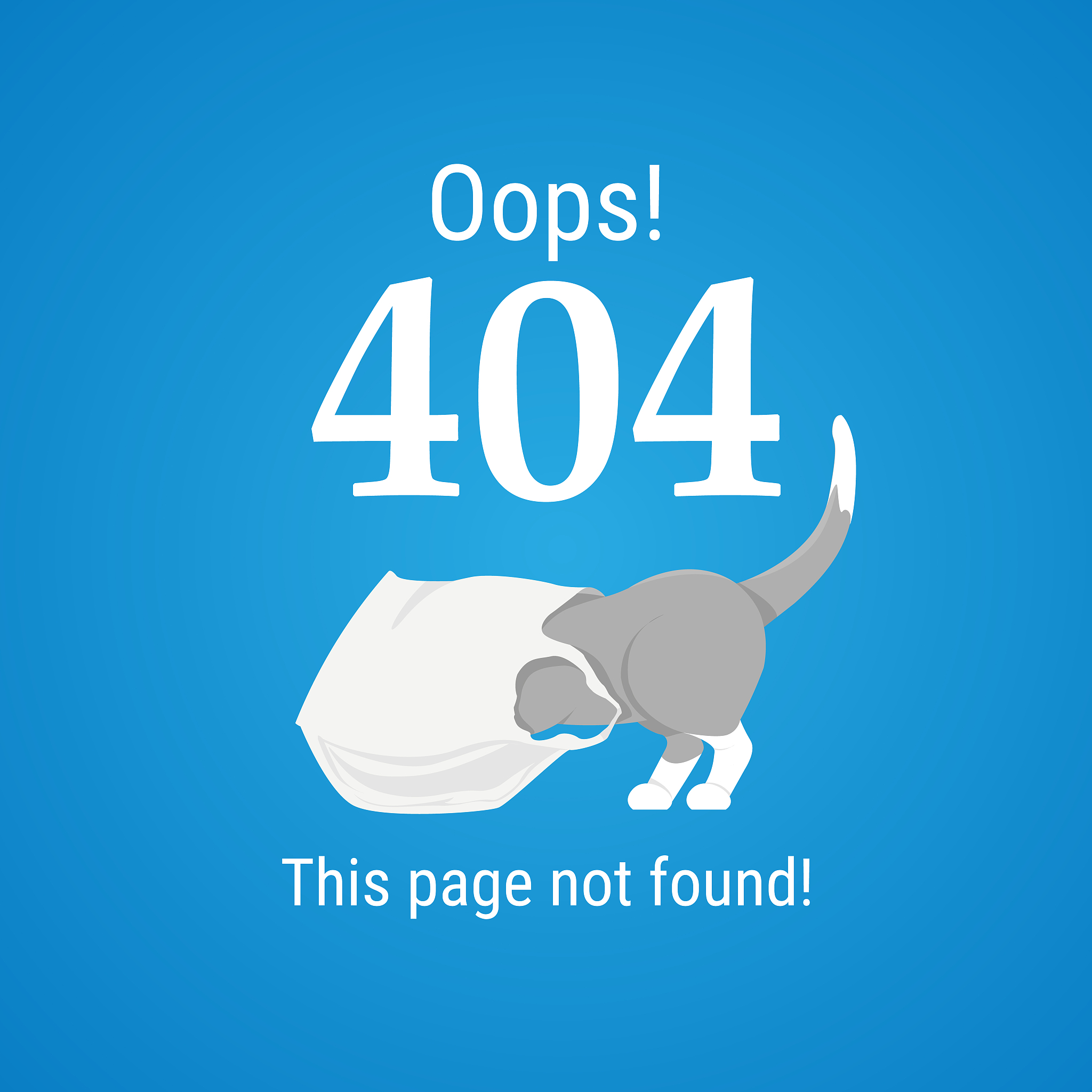 404 error page vector template for website