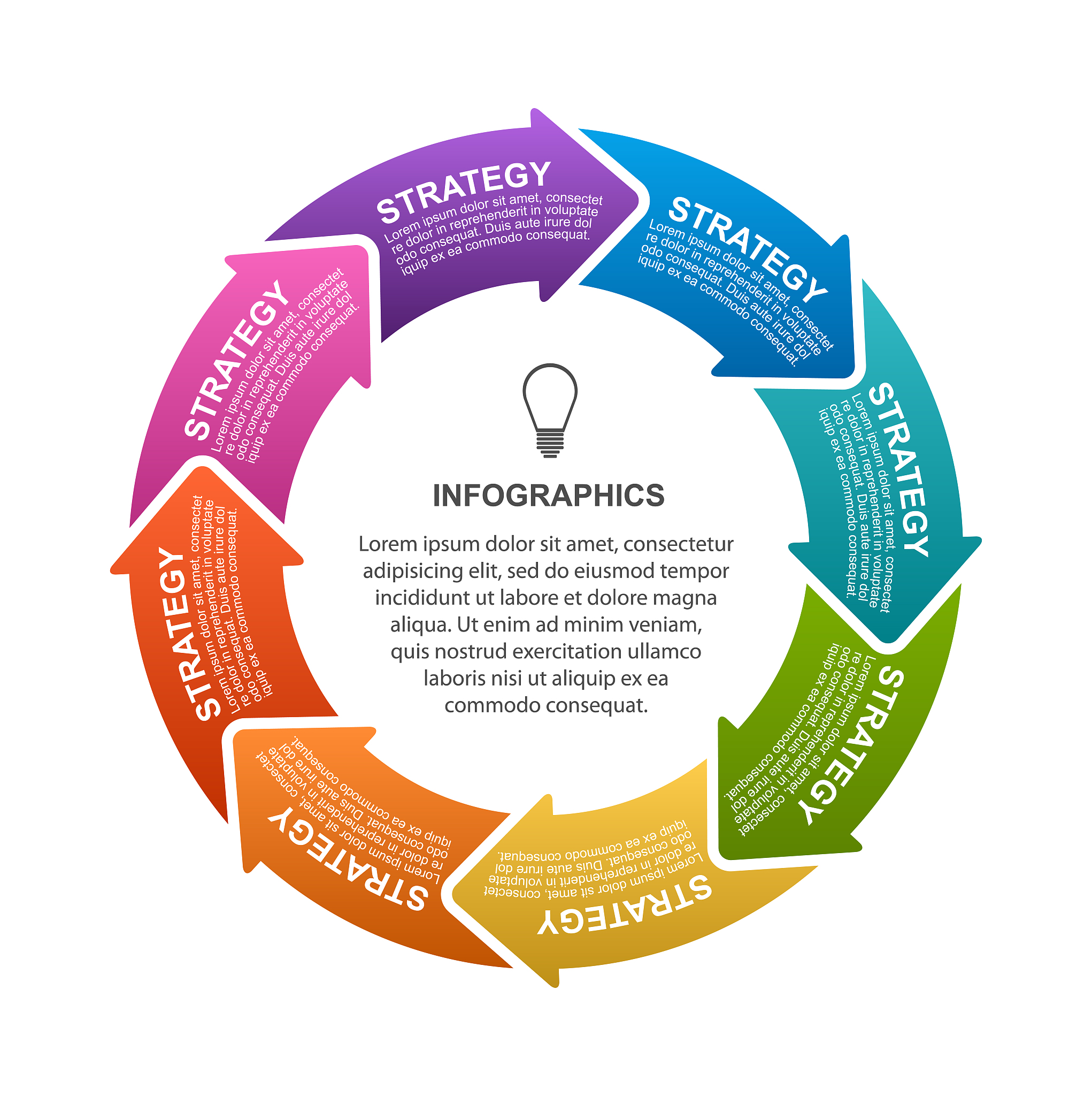 infographics template with arrows. infographics for business pre