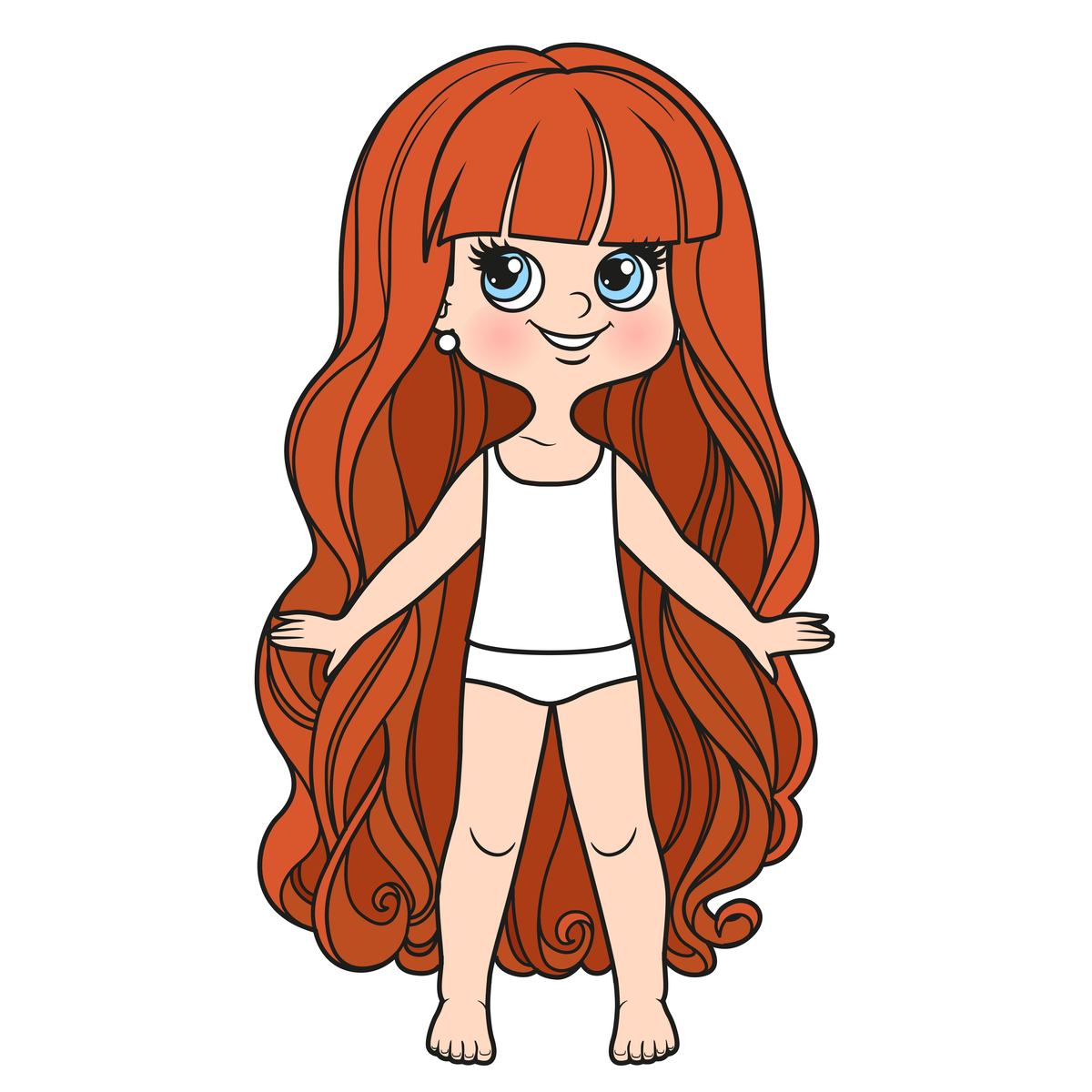 你帮我画一幅画！一个可爱的小女生有马尾辫大眼睛小嘴巴