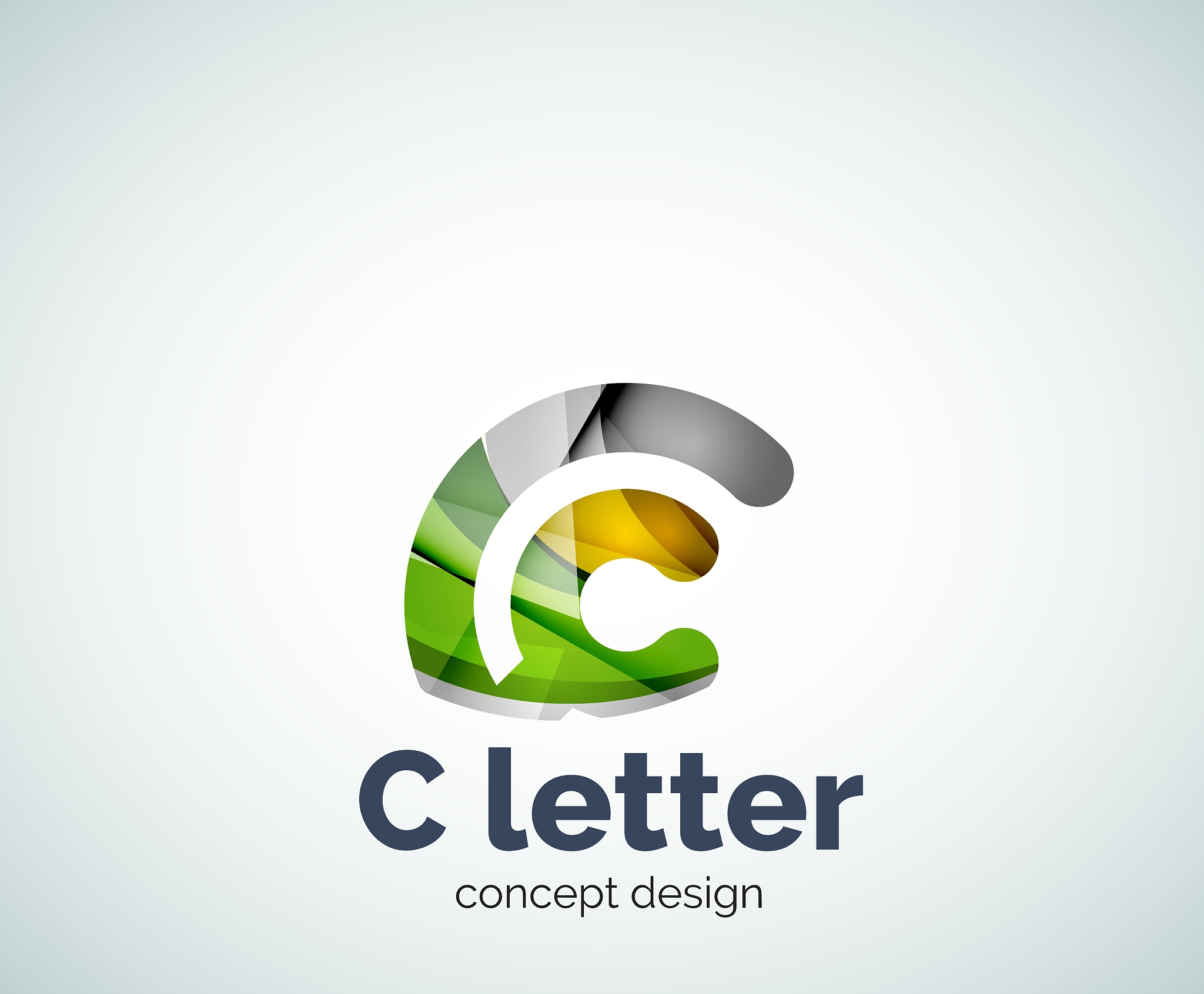 c letter concept logo template