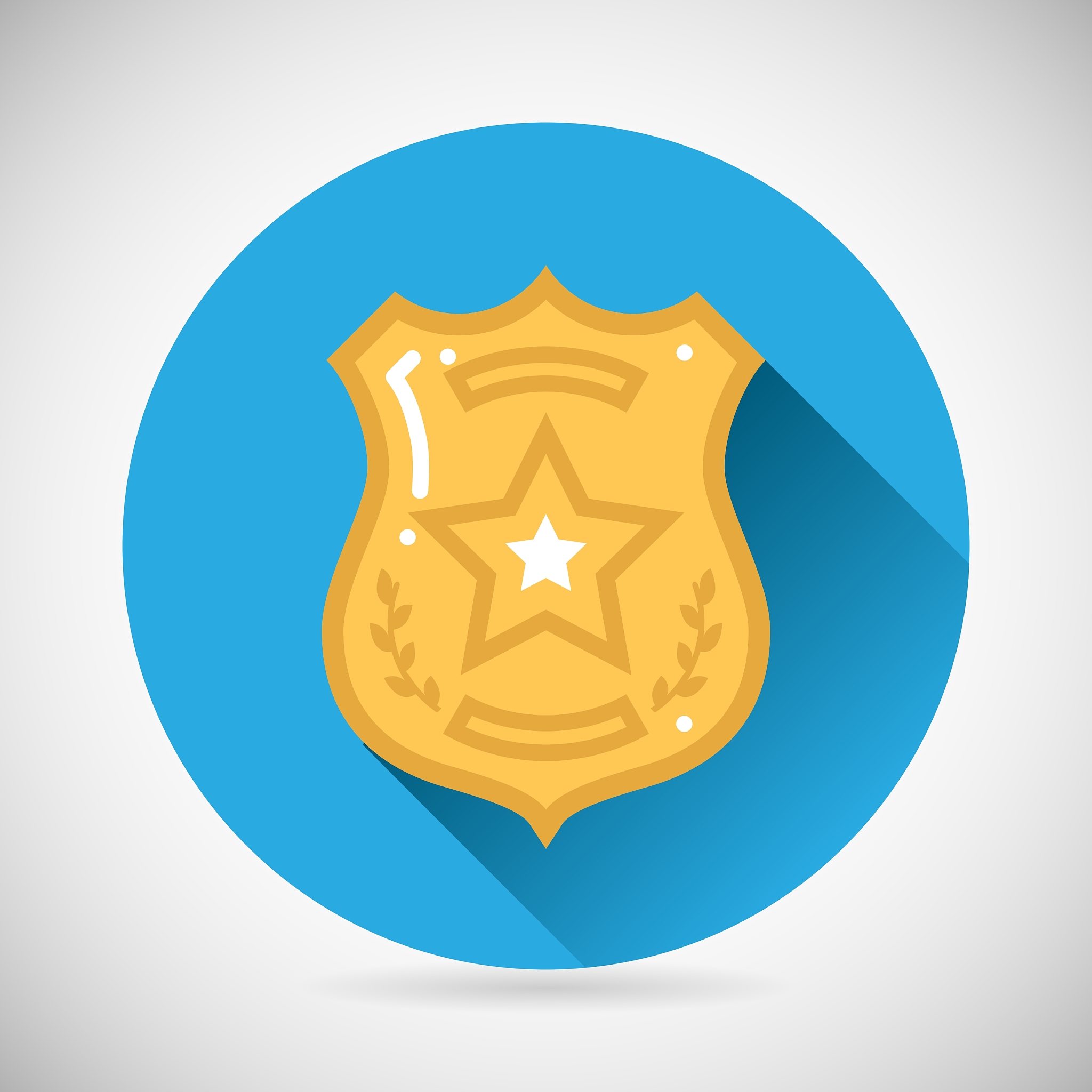 police officer bage icon protection law order