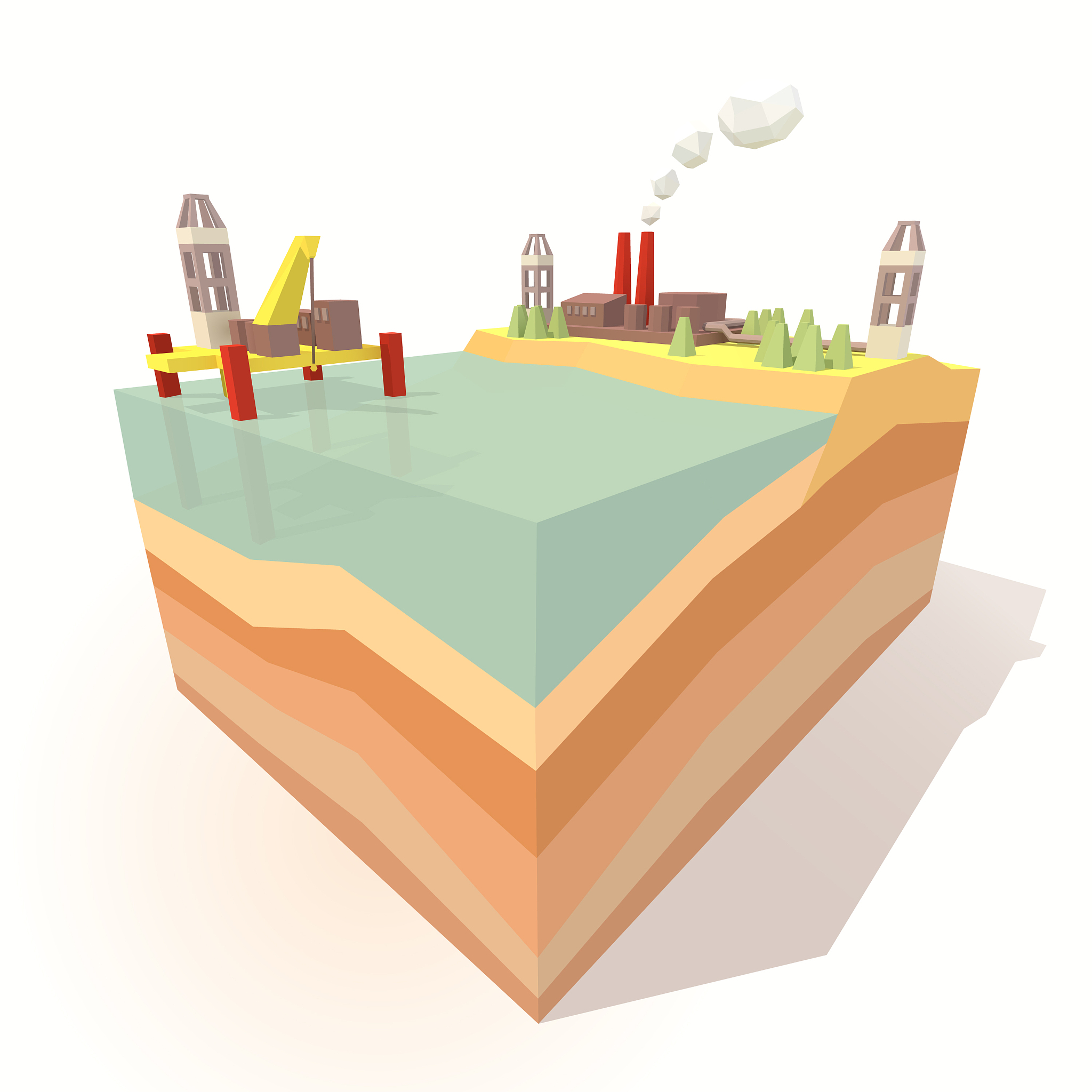 Me 有一个油田油田里面有若干个区块这个区块发现日期1958年610日面积180平方米区块里面有构造构造有背斜背斜由基岩密度是78油系统气系统基岩里面有基质岩孔隙孔洞给我做成一个概念模型;