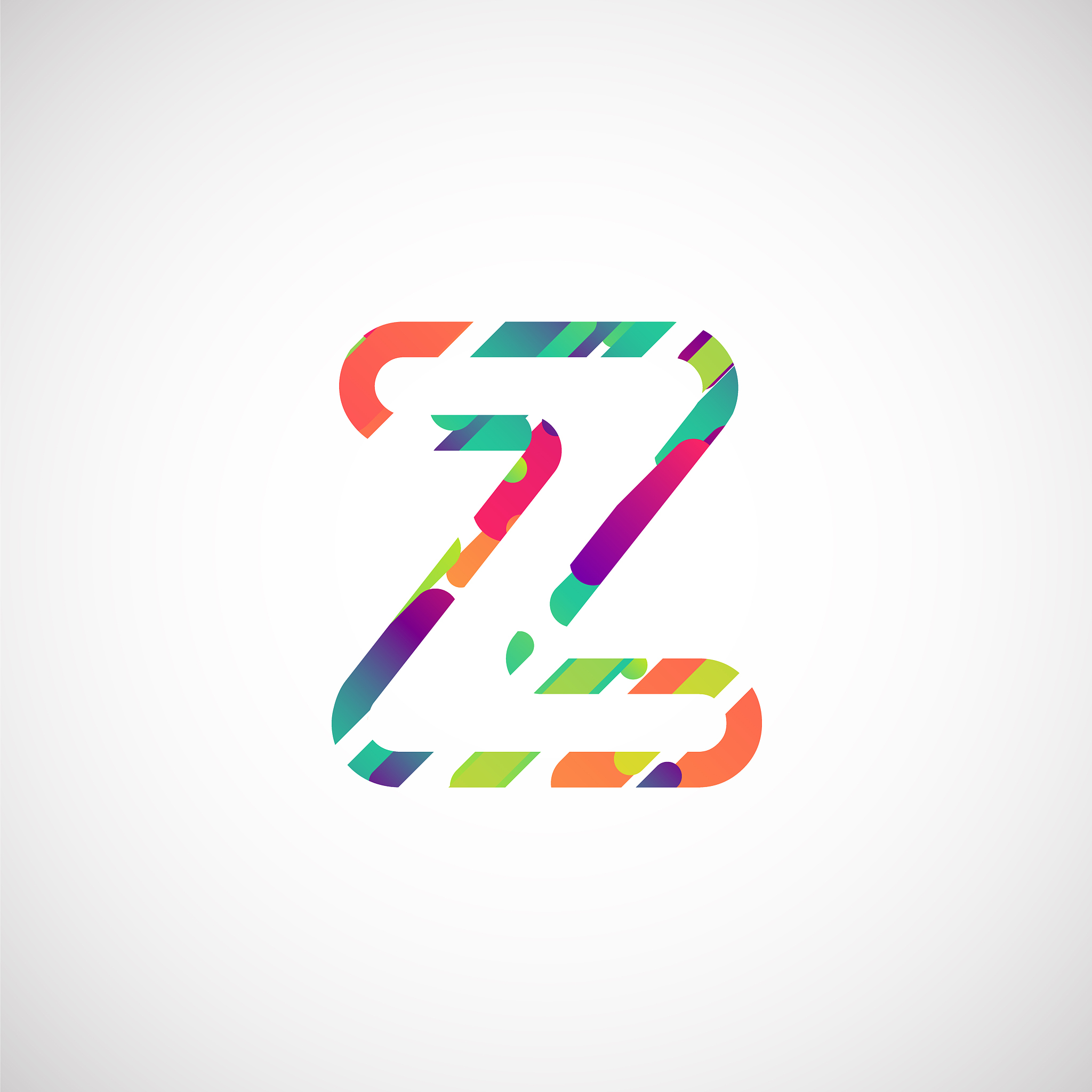 colorful character from a typeset, vector illustration