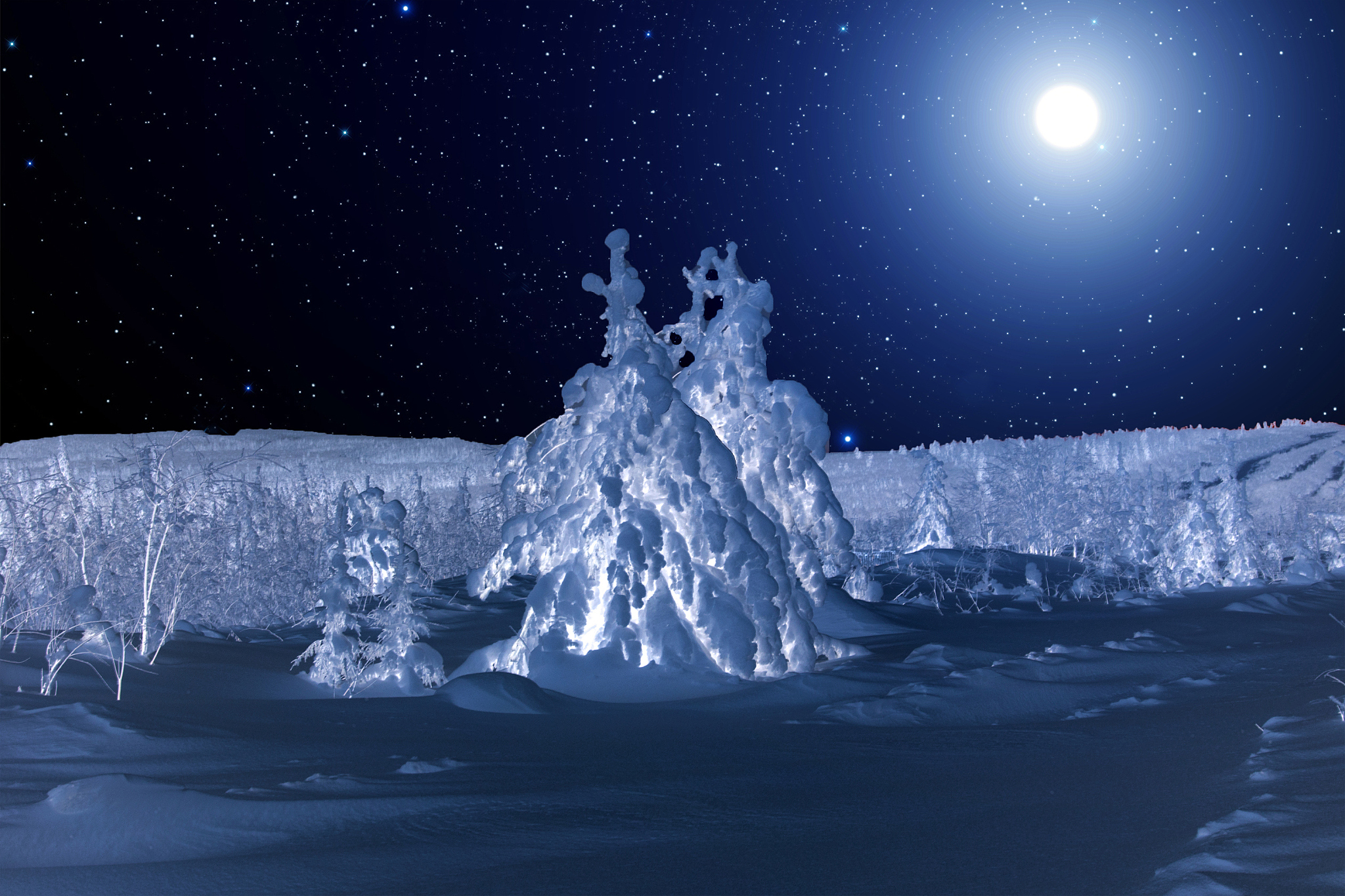 Standing alone on a high terrace in the city on the sea in the mountains in a garden or on the street at times I always feel the cold moonlight penetrating my body On a winter night standing in a smal