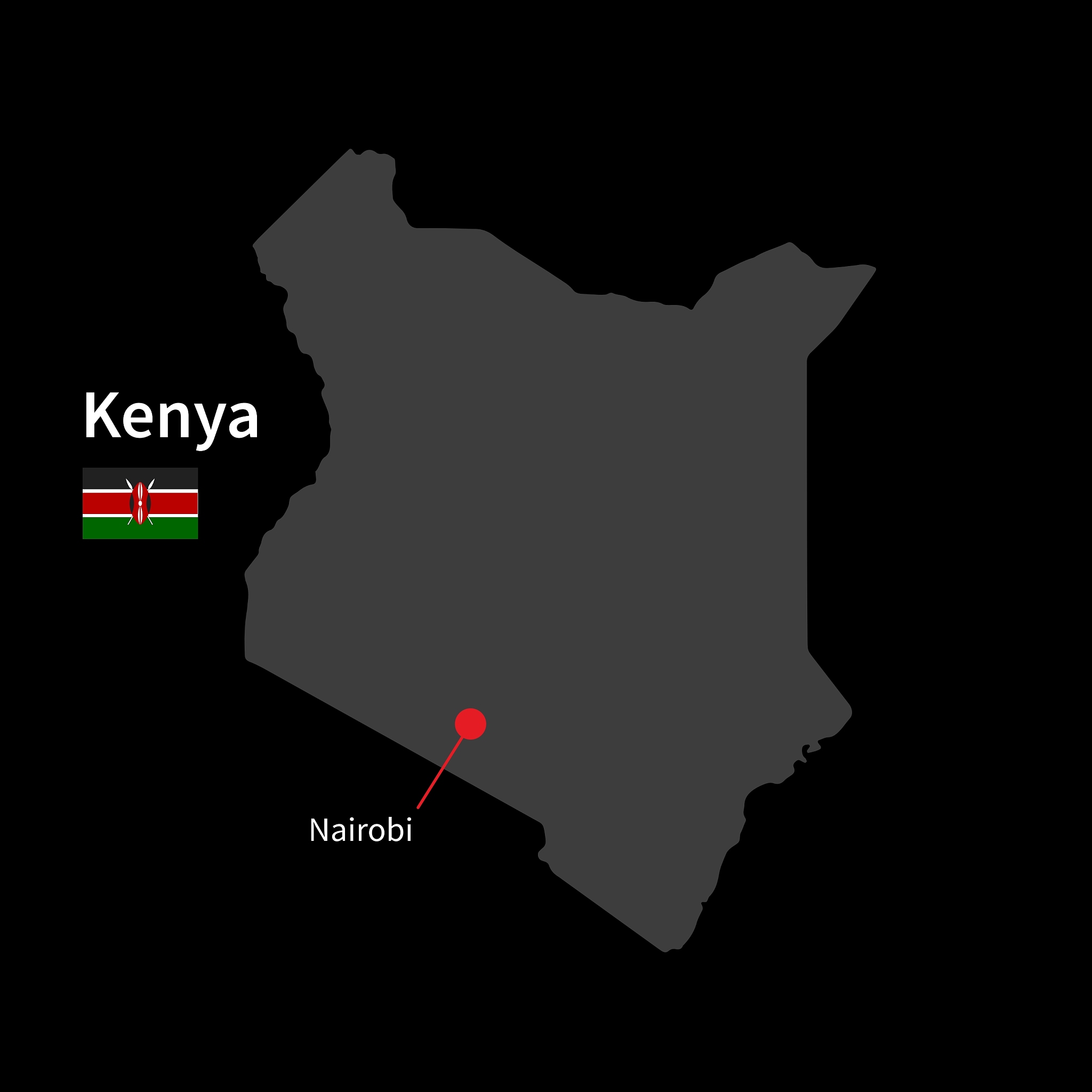 detailed map of kenya and capital city nairobi