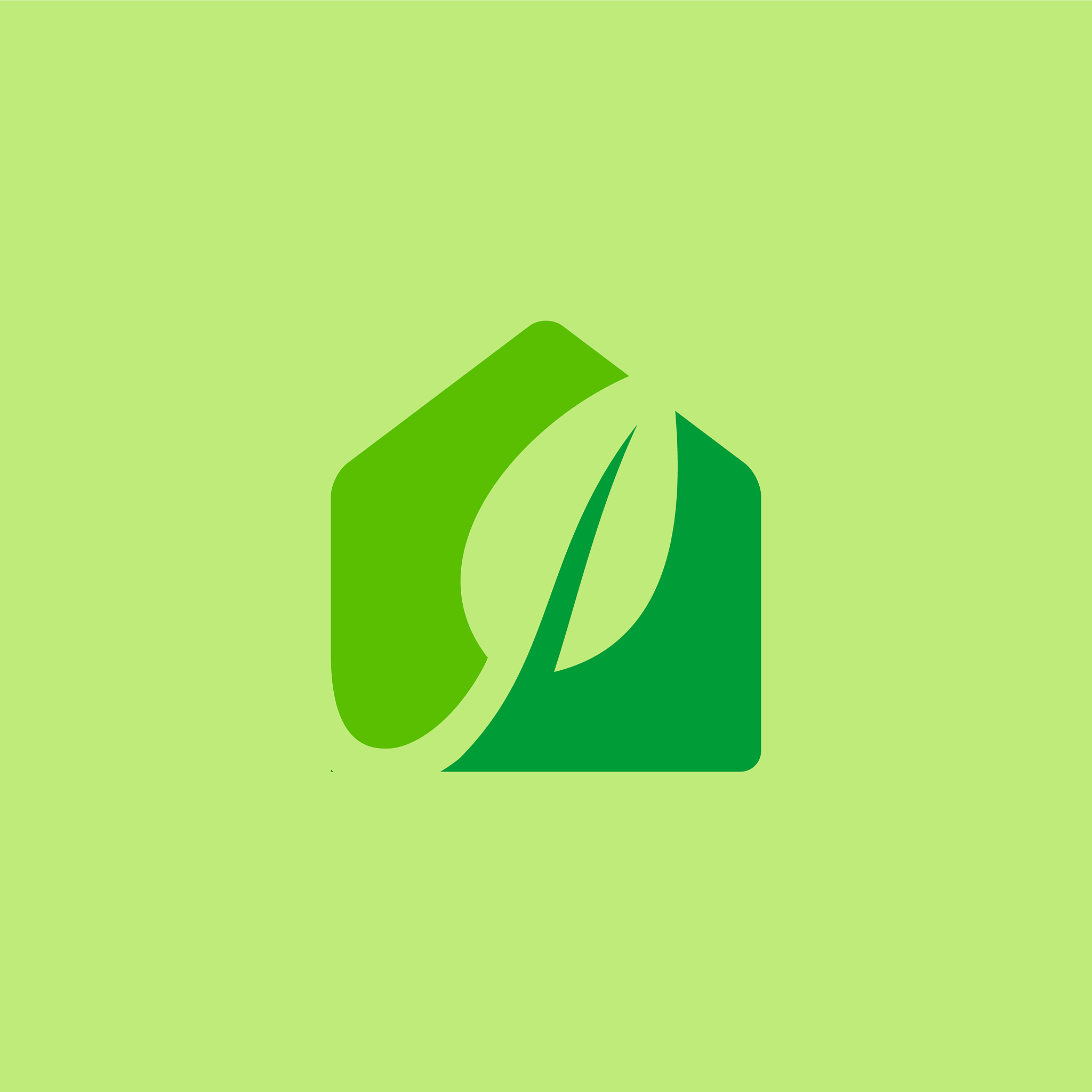 eco leaves house logo icon design template