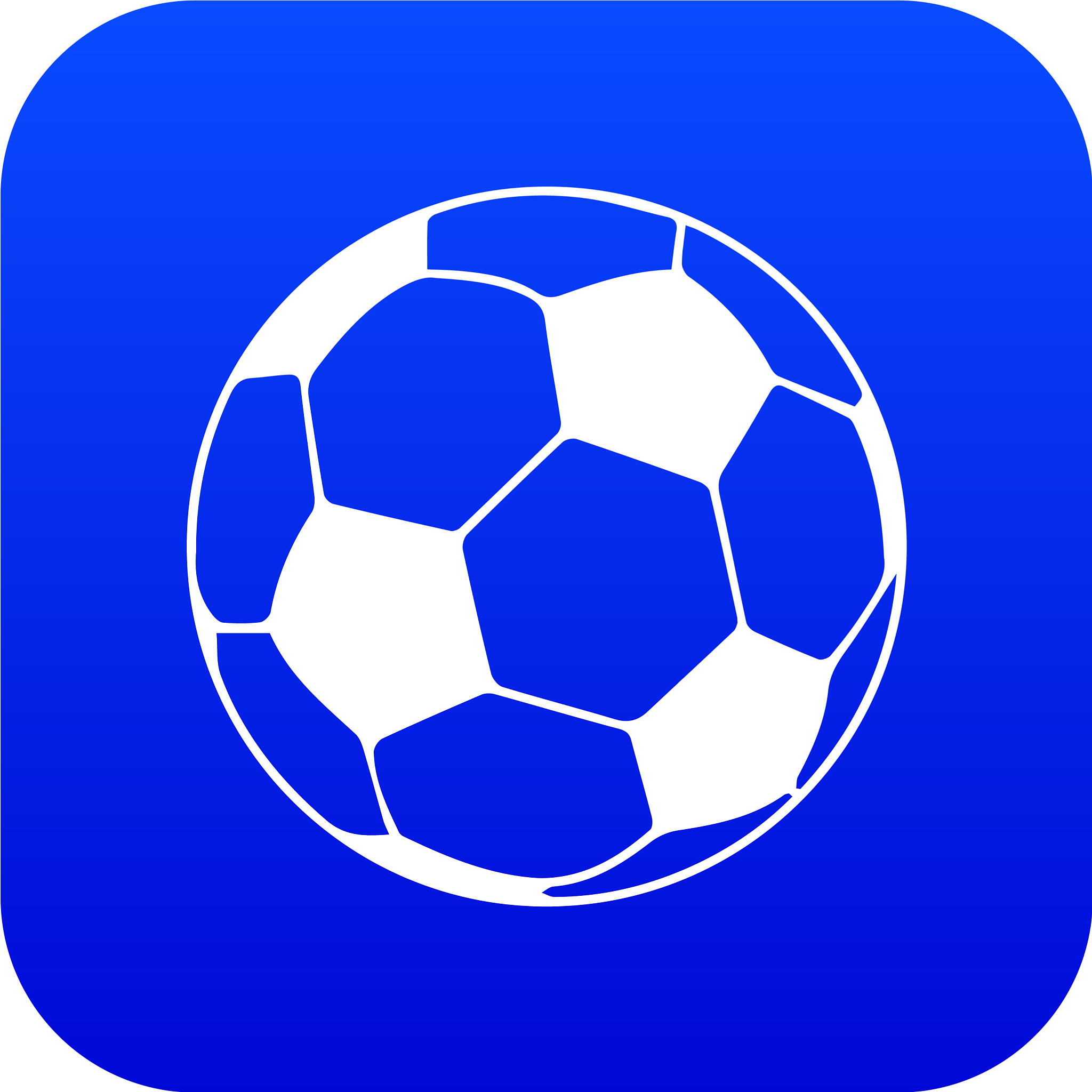 soccer ball icon blue