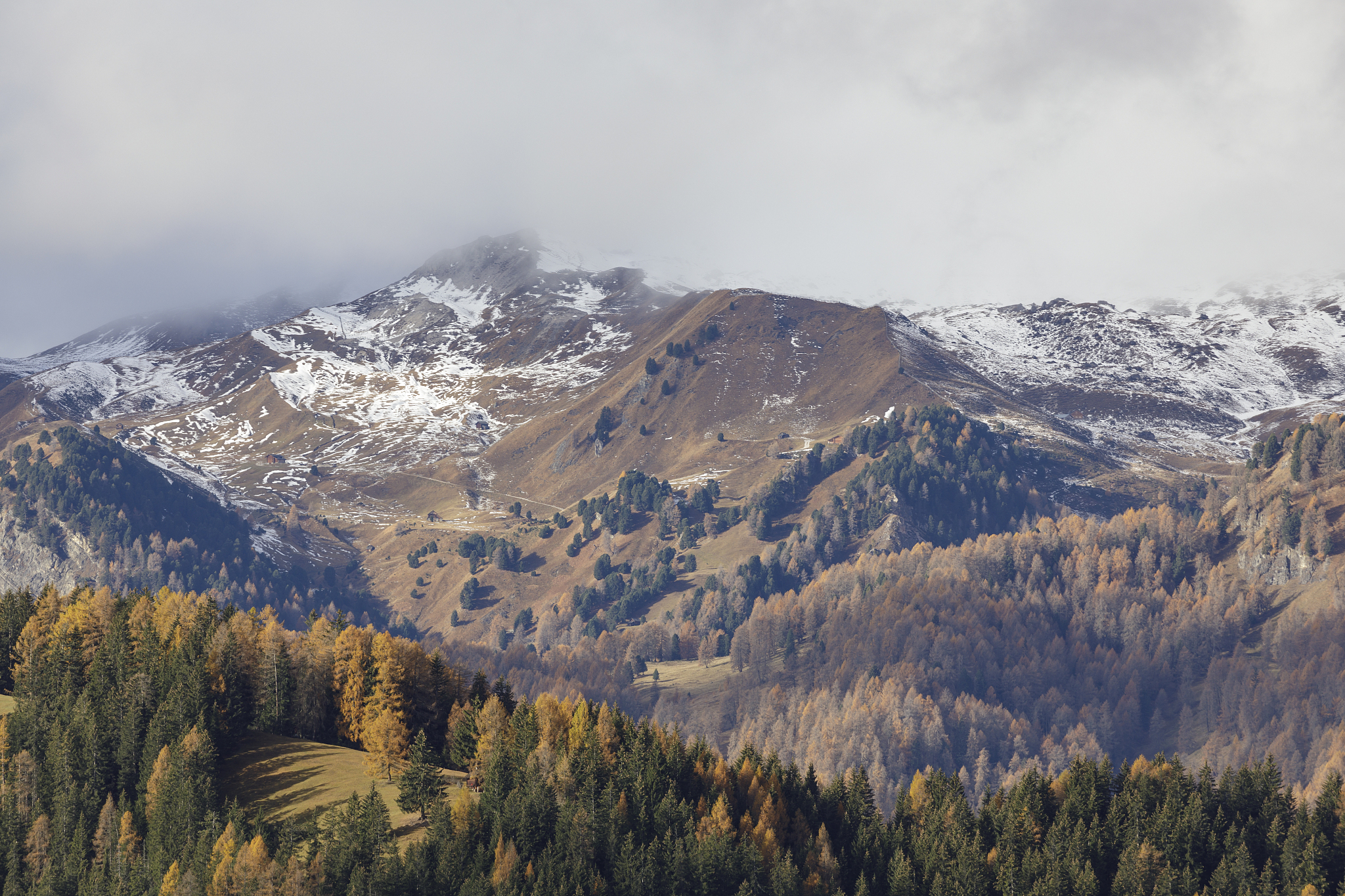 mountainous scenery in the dolomites of northern italy.