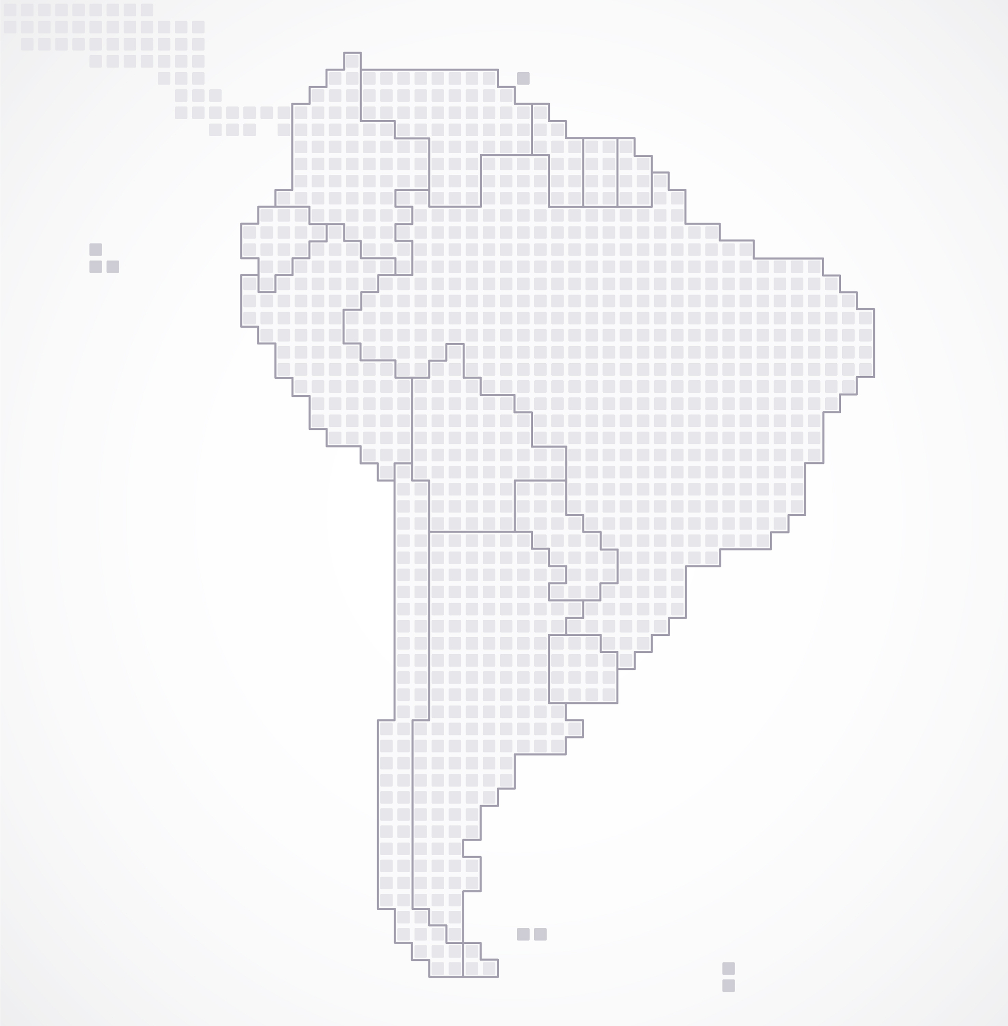 south america continent with separated states