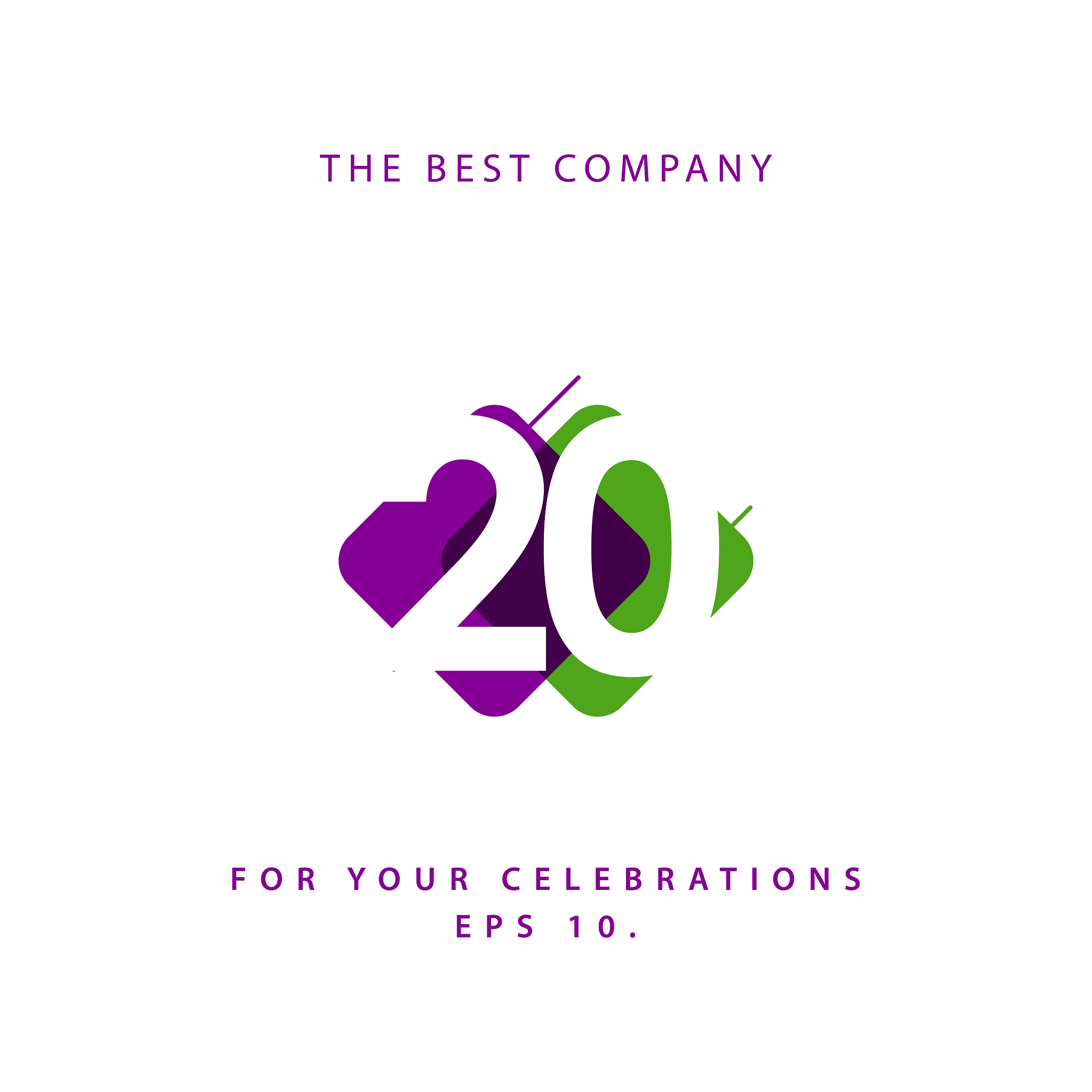 20 year anniversary template design