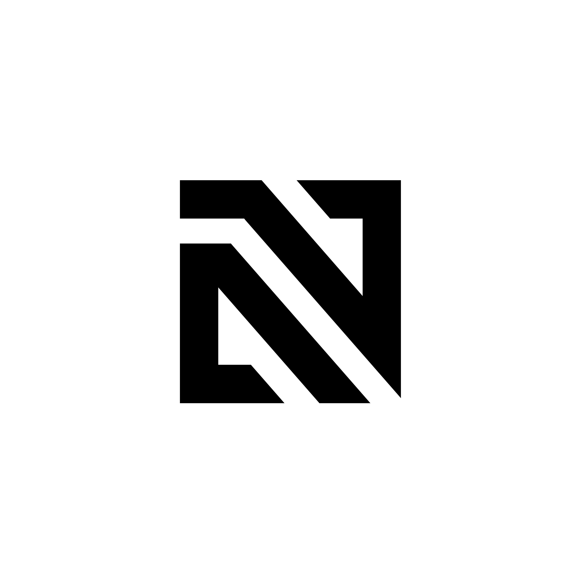 letter n logo icon design template